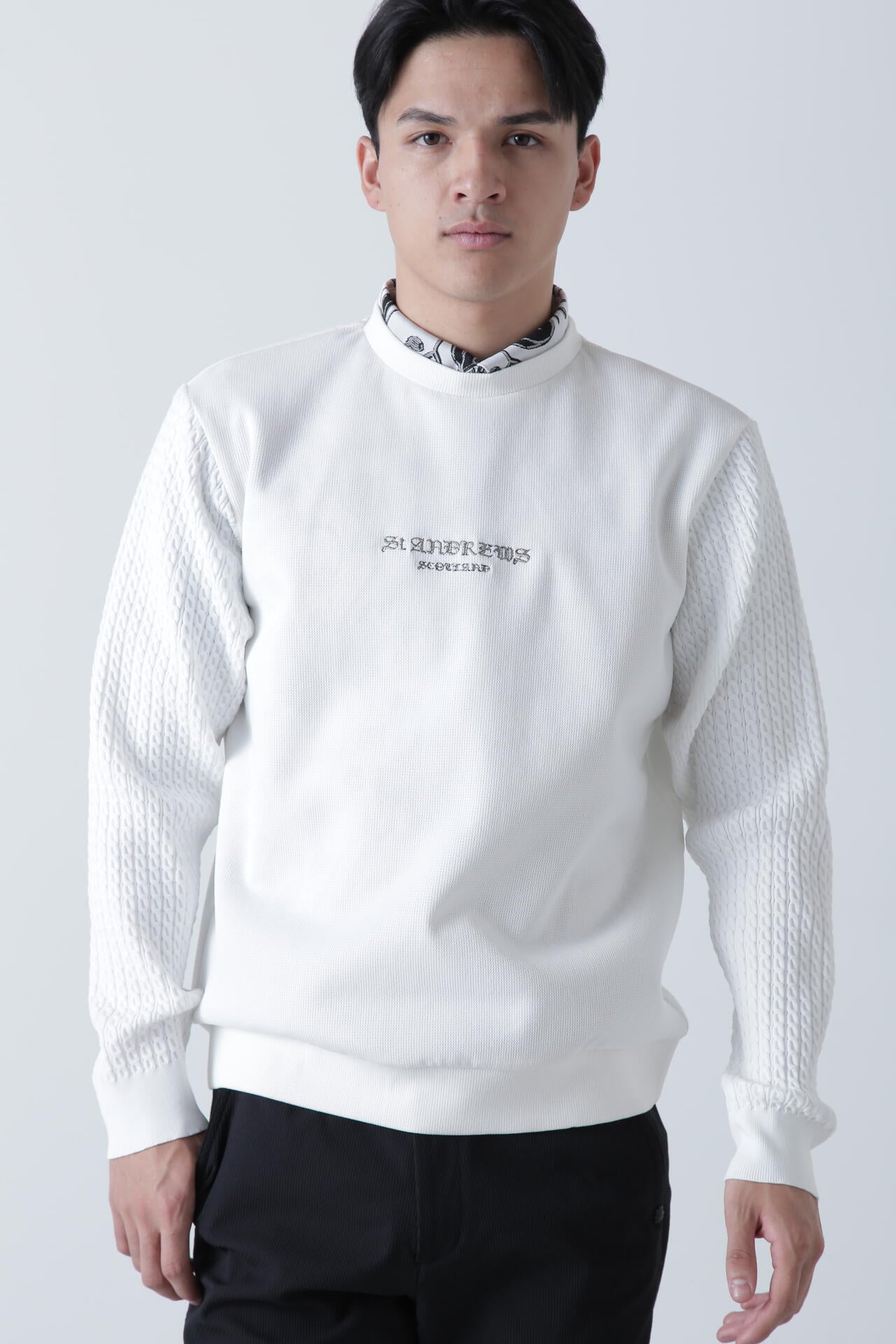 クオーターゲージエアシャットクルーネックプルオーバー (MENS)
