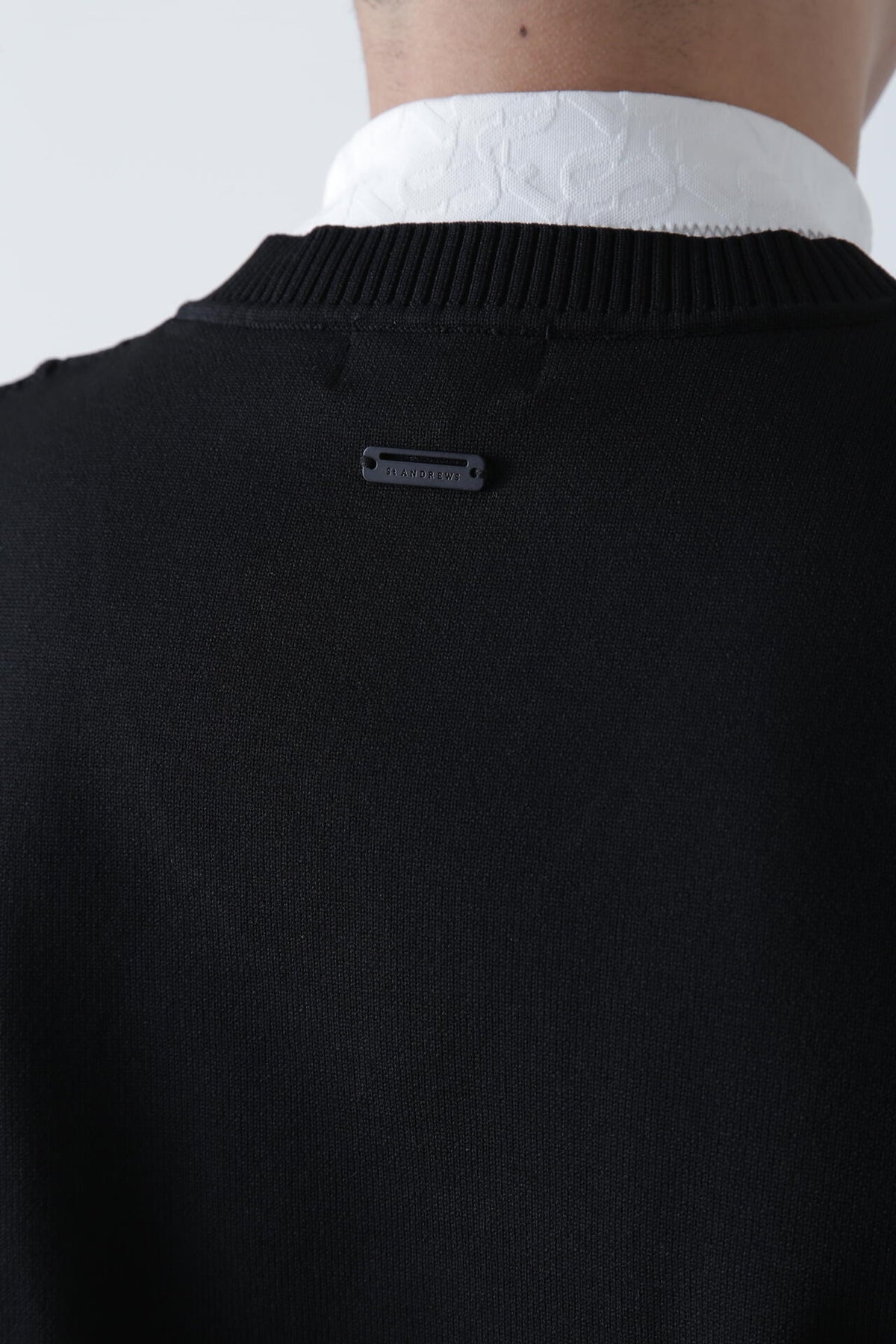 12G V地柄 Vネックニットベストプルオーバー (MENS)