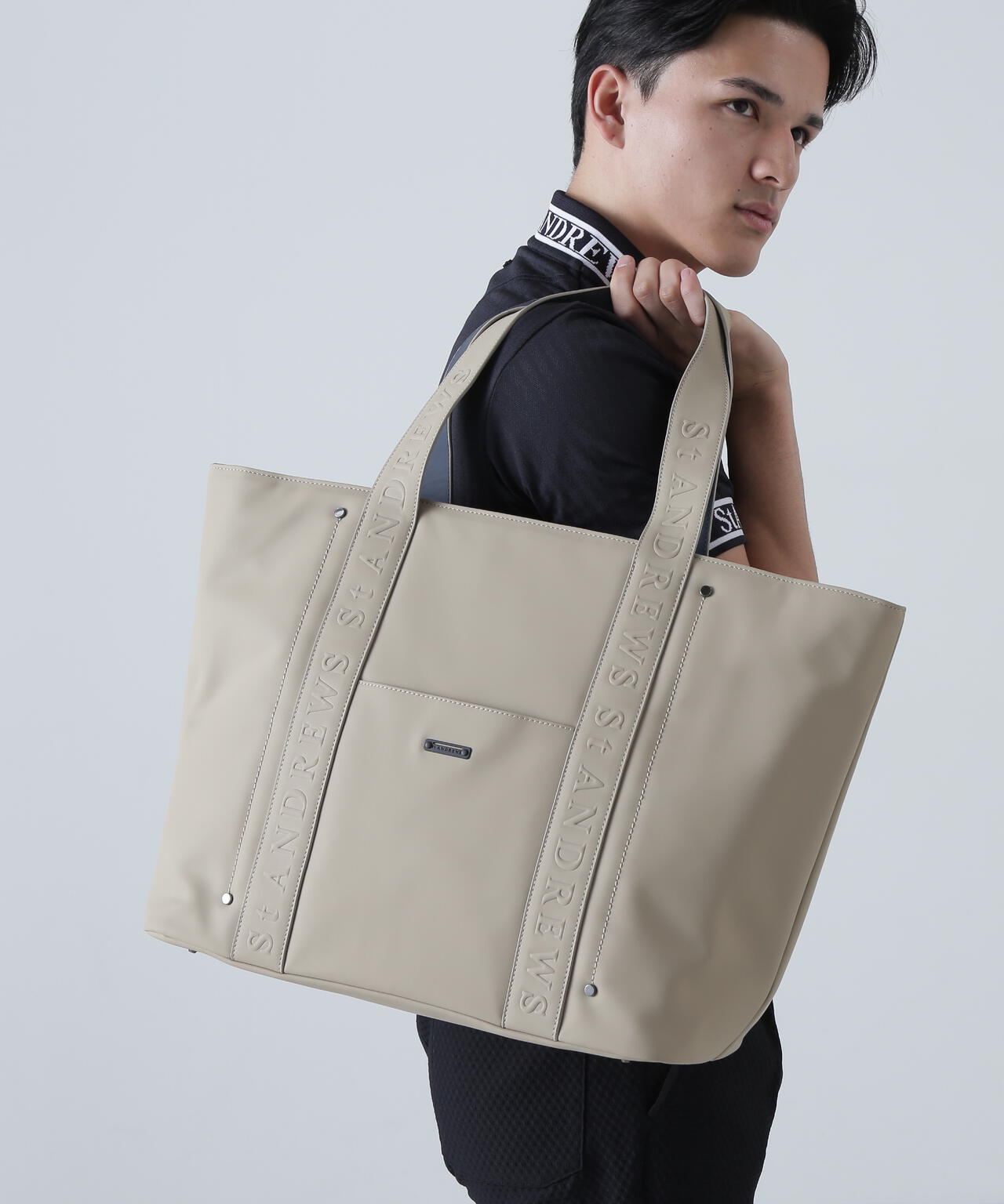 合皮エンボストートバッグ (UNISEX)