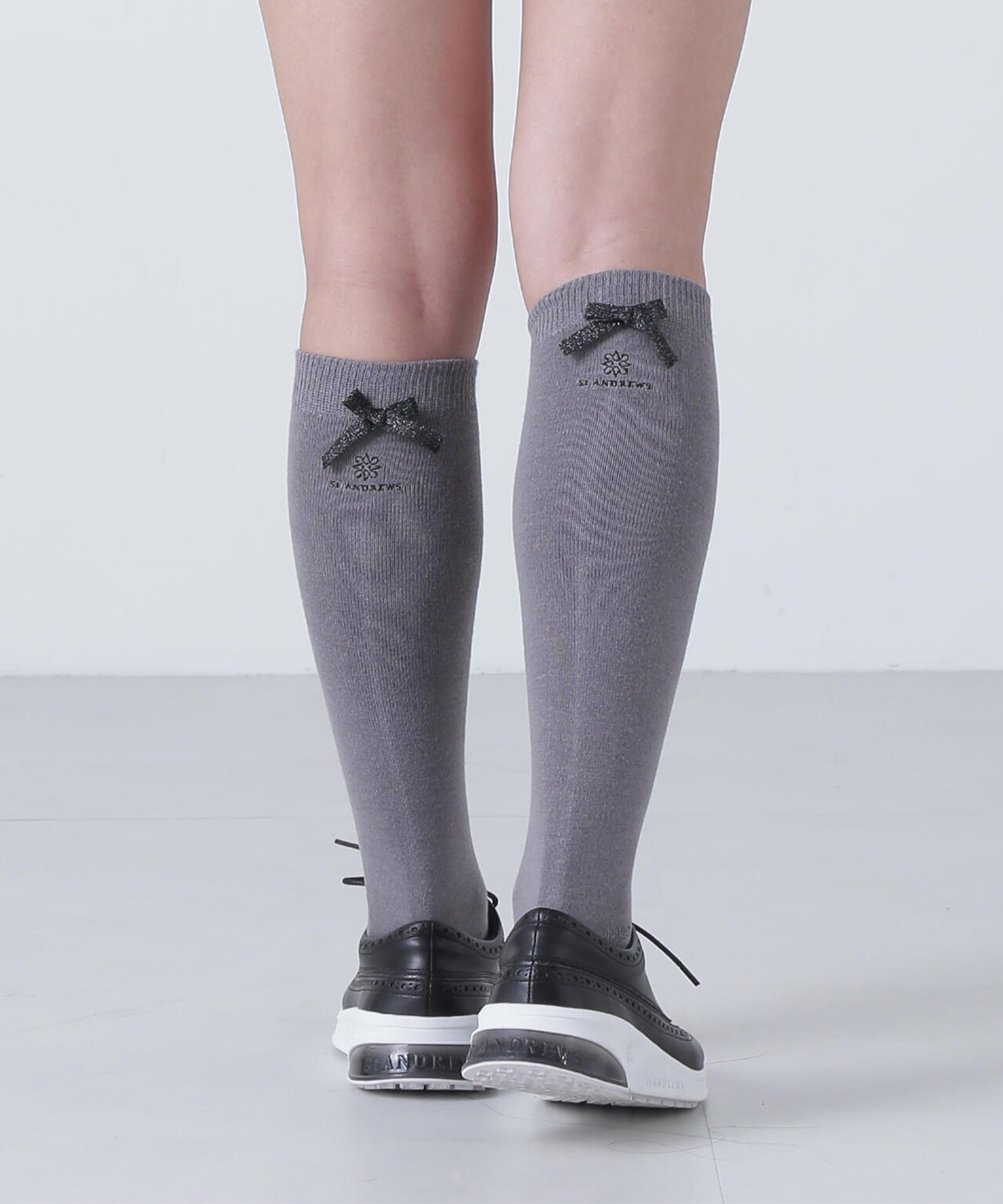 接触冷感 抗菌防臭リボンハイソックス (WOMENS)