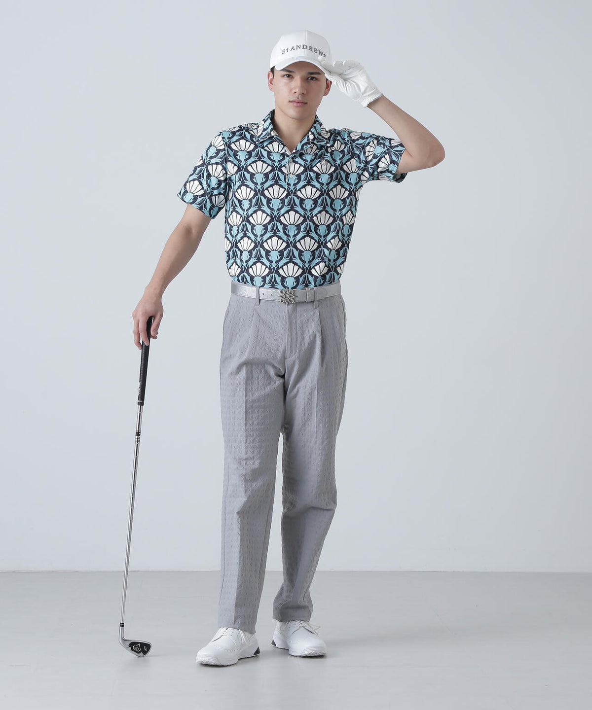 EXストレッチVISION千鳥楊柳ストレッチパンツ (MENS)