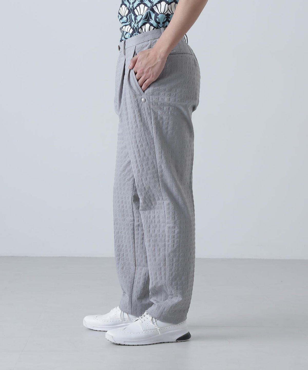 EXストレッチVISION千鳥楊柳ストレッチパンツ (MENS)