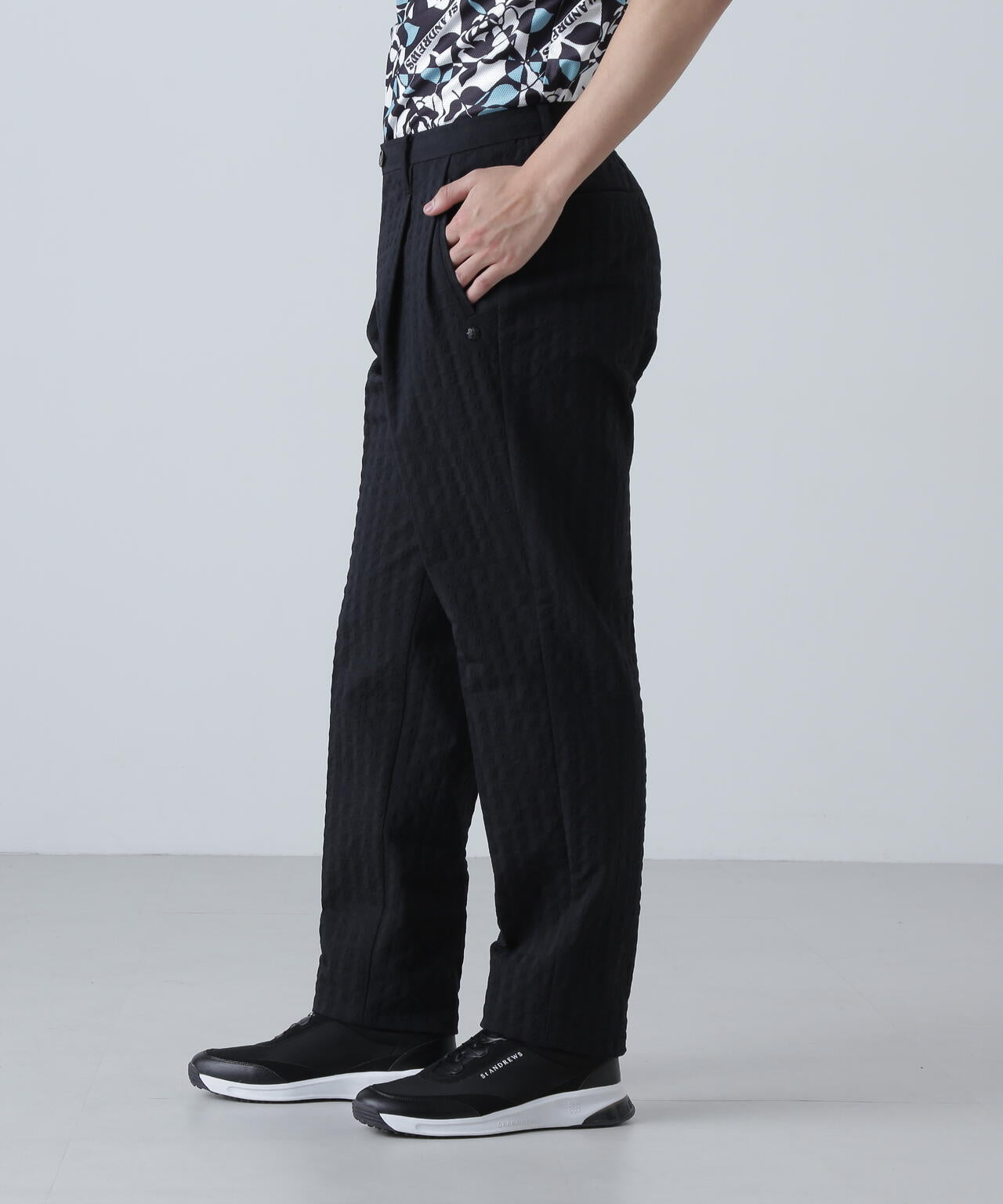 EXストレッチVISION千鳥楊柳ストレッチパンツ (MENS)