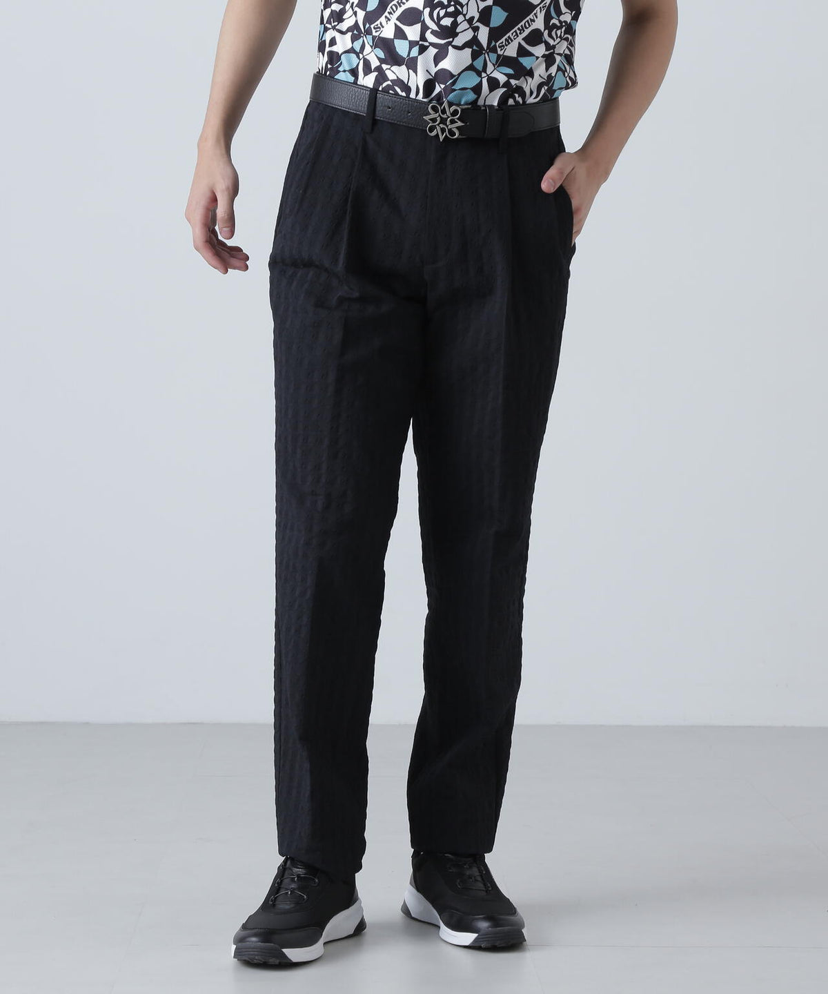 EXストレッチVISION千鳥楊柳ストレッチパンツ (MENS)
