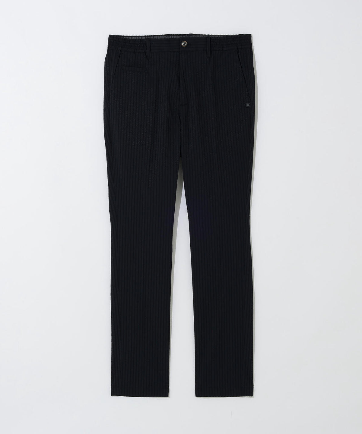 ドットストライプジャカード レギュラーテーパードパンツ (MENS)