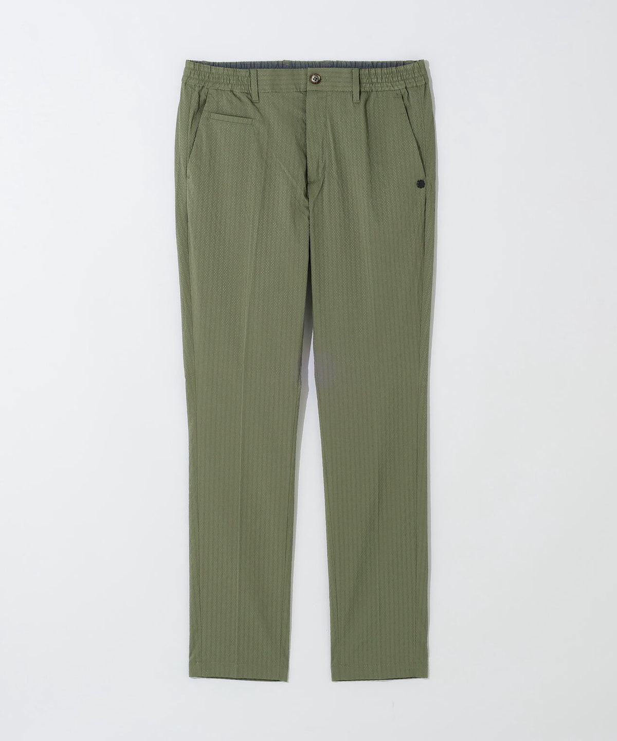 ドットストライプジャカード レギュラーテーパードパンツ (MENS)