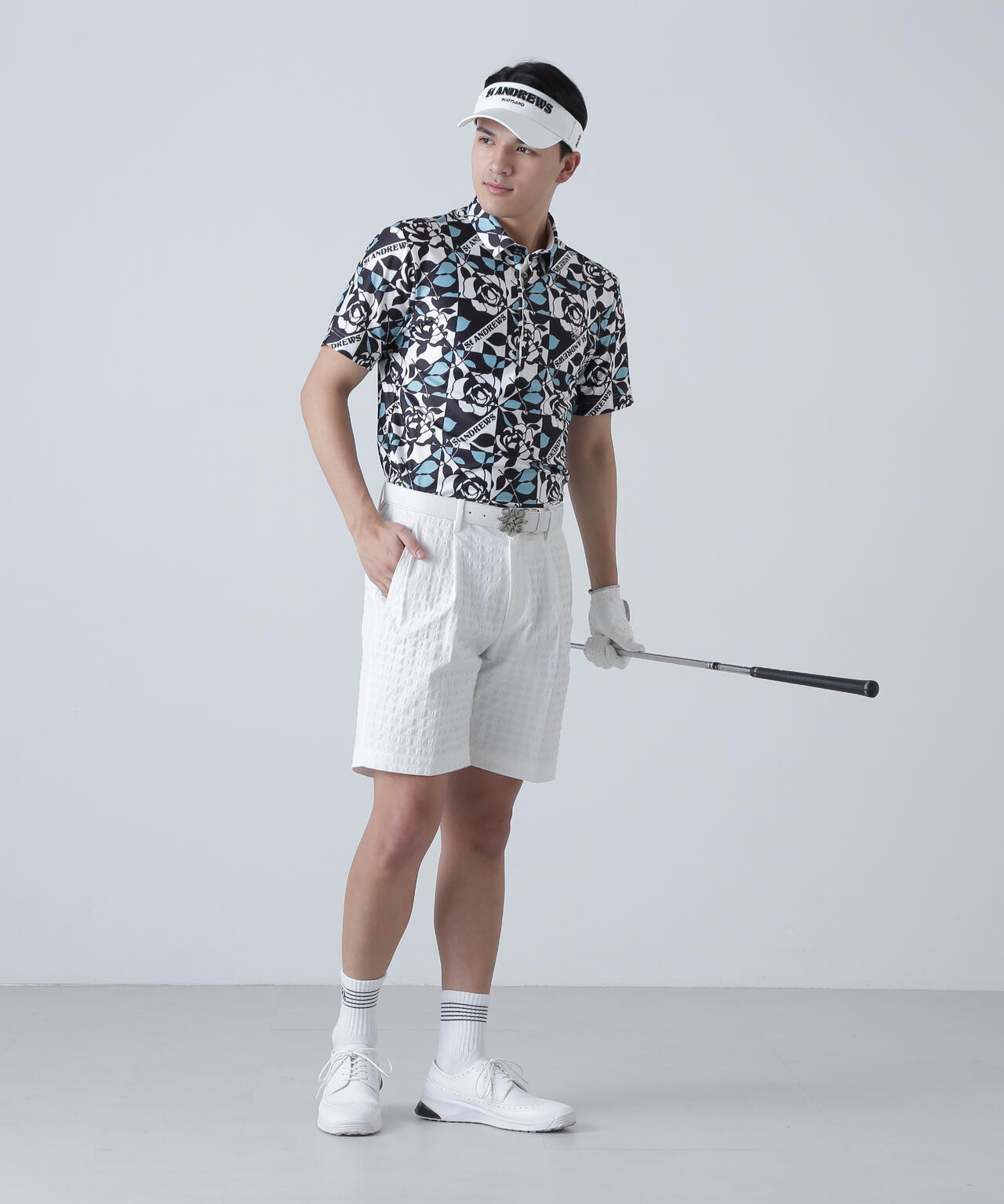 EXストレッチVISION千鳥楊柳ストレッチショートパンツ (MENS)