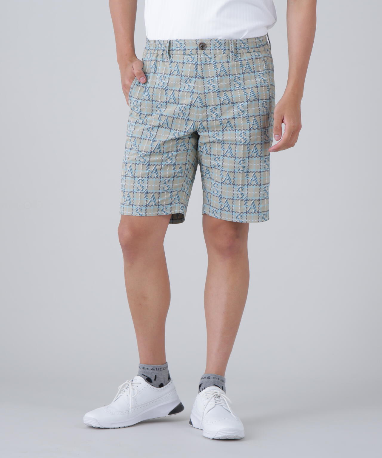 ロゴチェックジャガードショートパンツ (MENS)