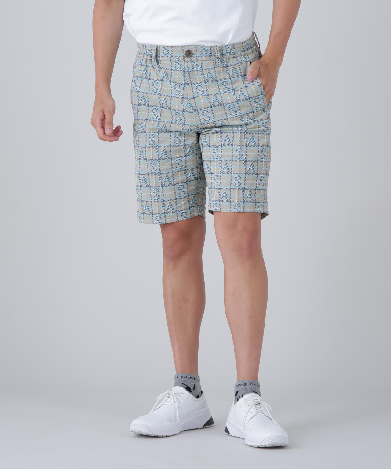 ロゴチェックジャガードショートパンツ (MENS)