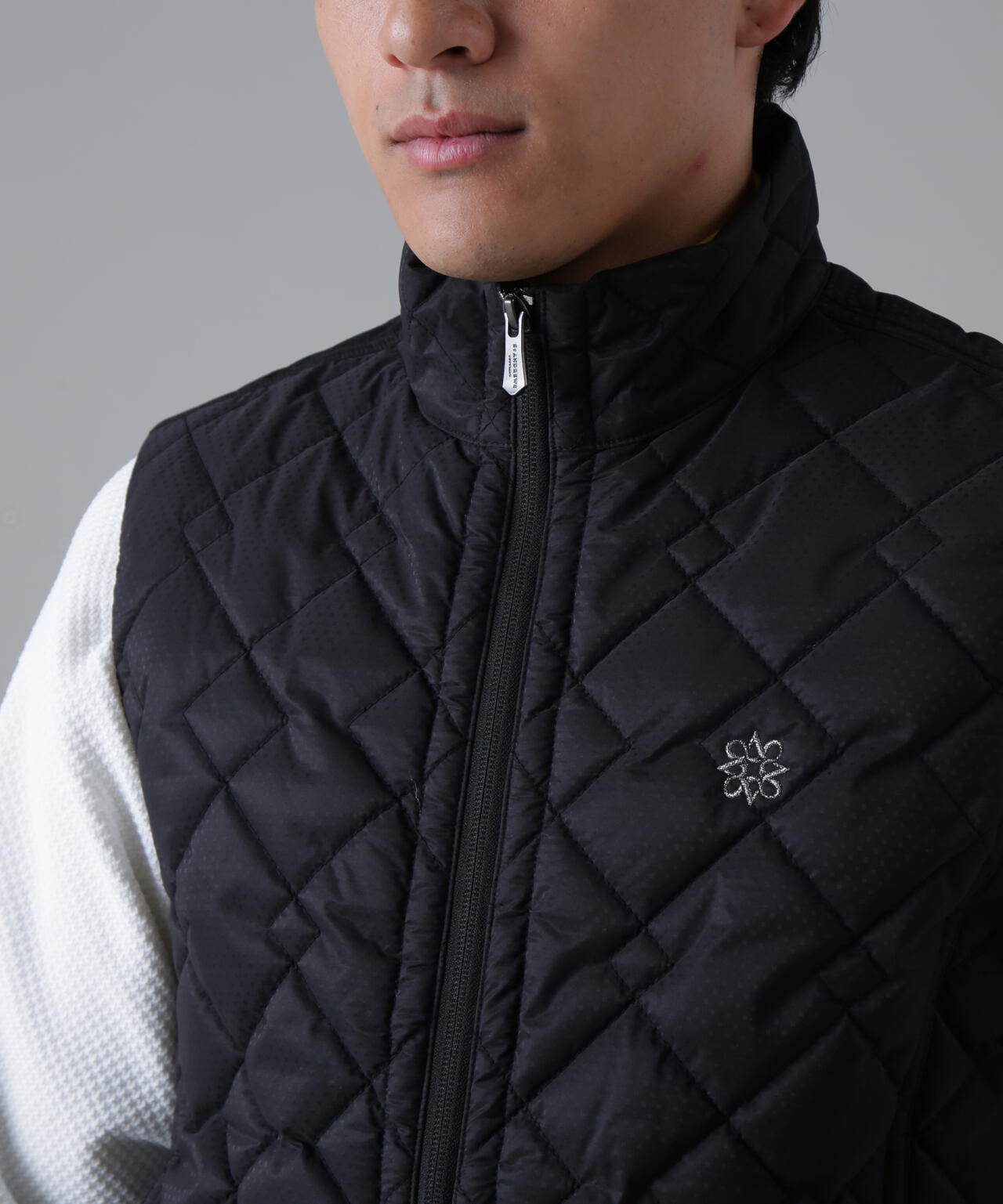 ドットストレッチキルトフルジップベスト (MENS)