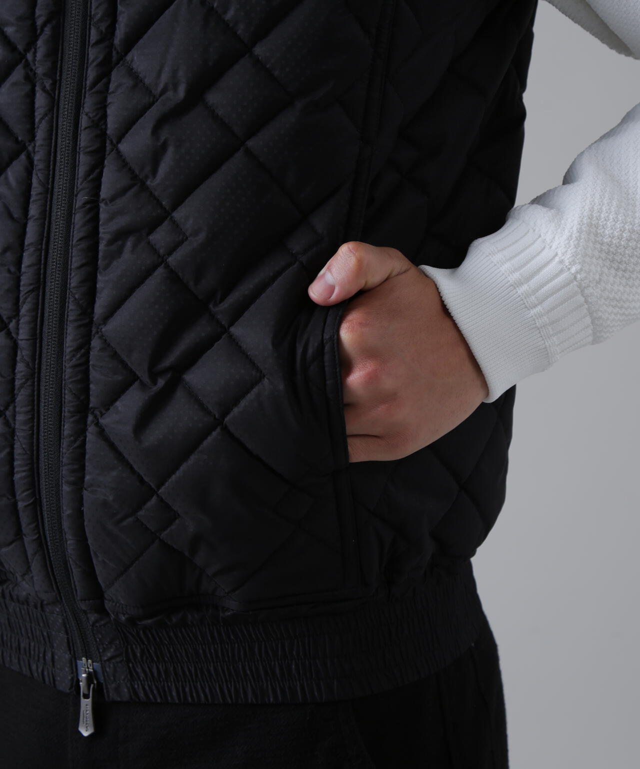 ドットストレッチキルトフルジップベスト (MENS)