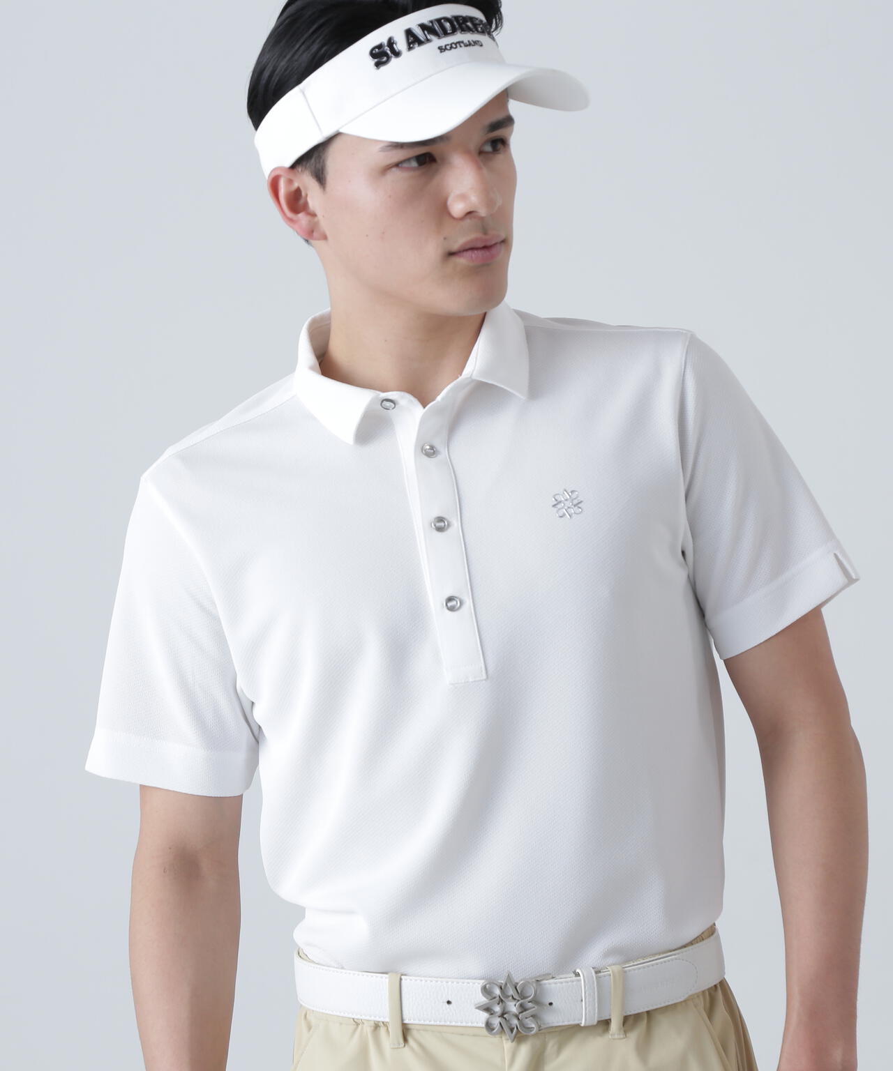 カチオンレトロバーズアイ鹿の子半袖シャツ (MENS)