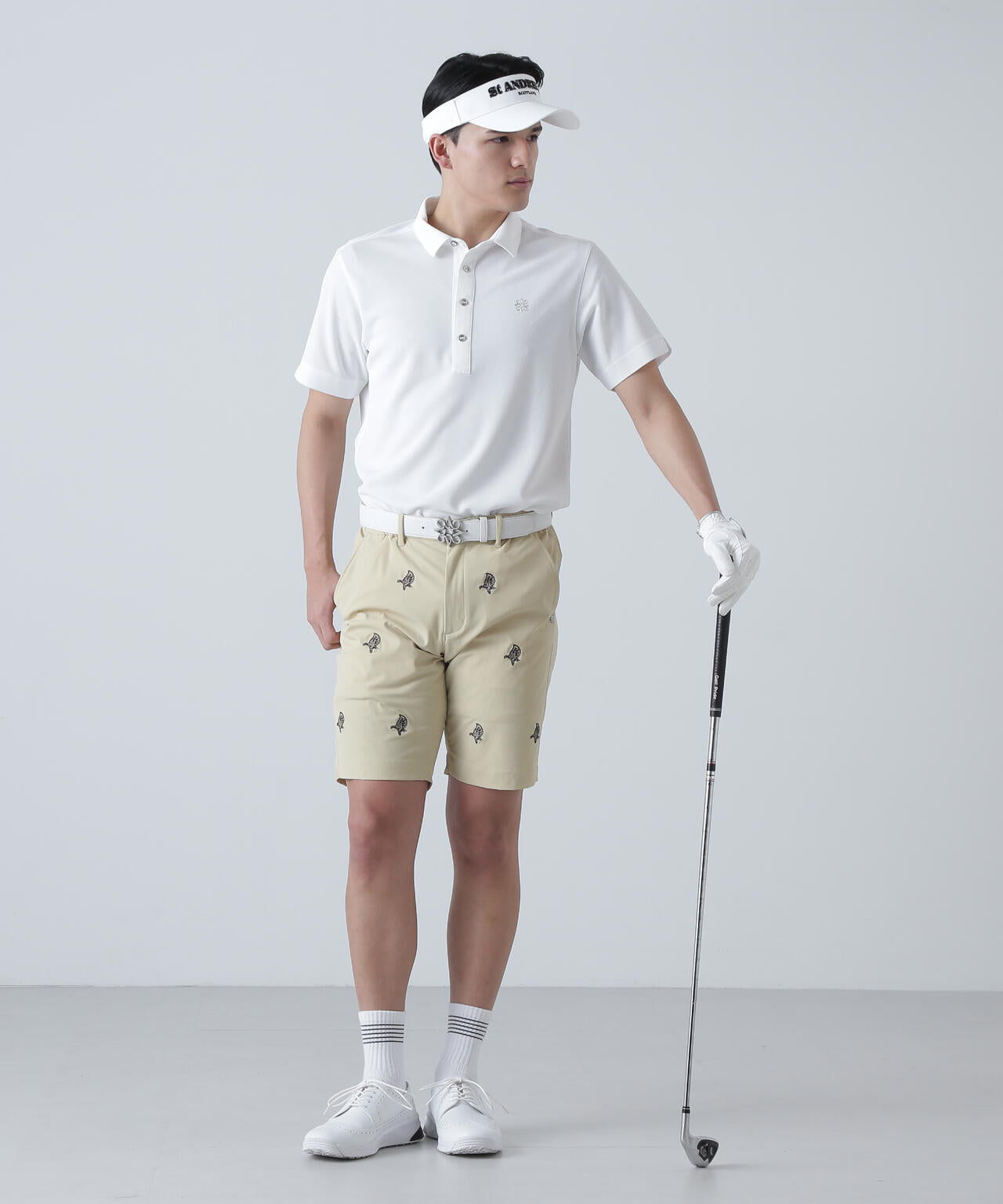 カチオンレトロバーズアイ鹿の子半袖シャツ (MENS)