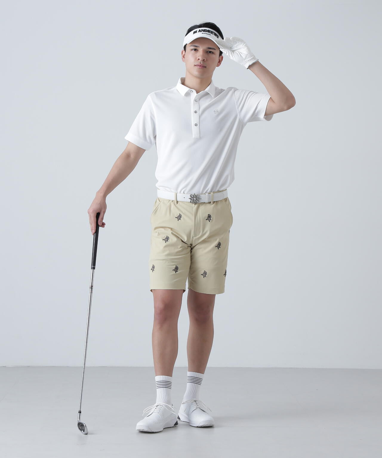 カチオンレトロバーズアイ鹿の子半袖シャツ (MENS)