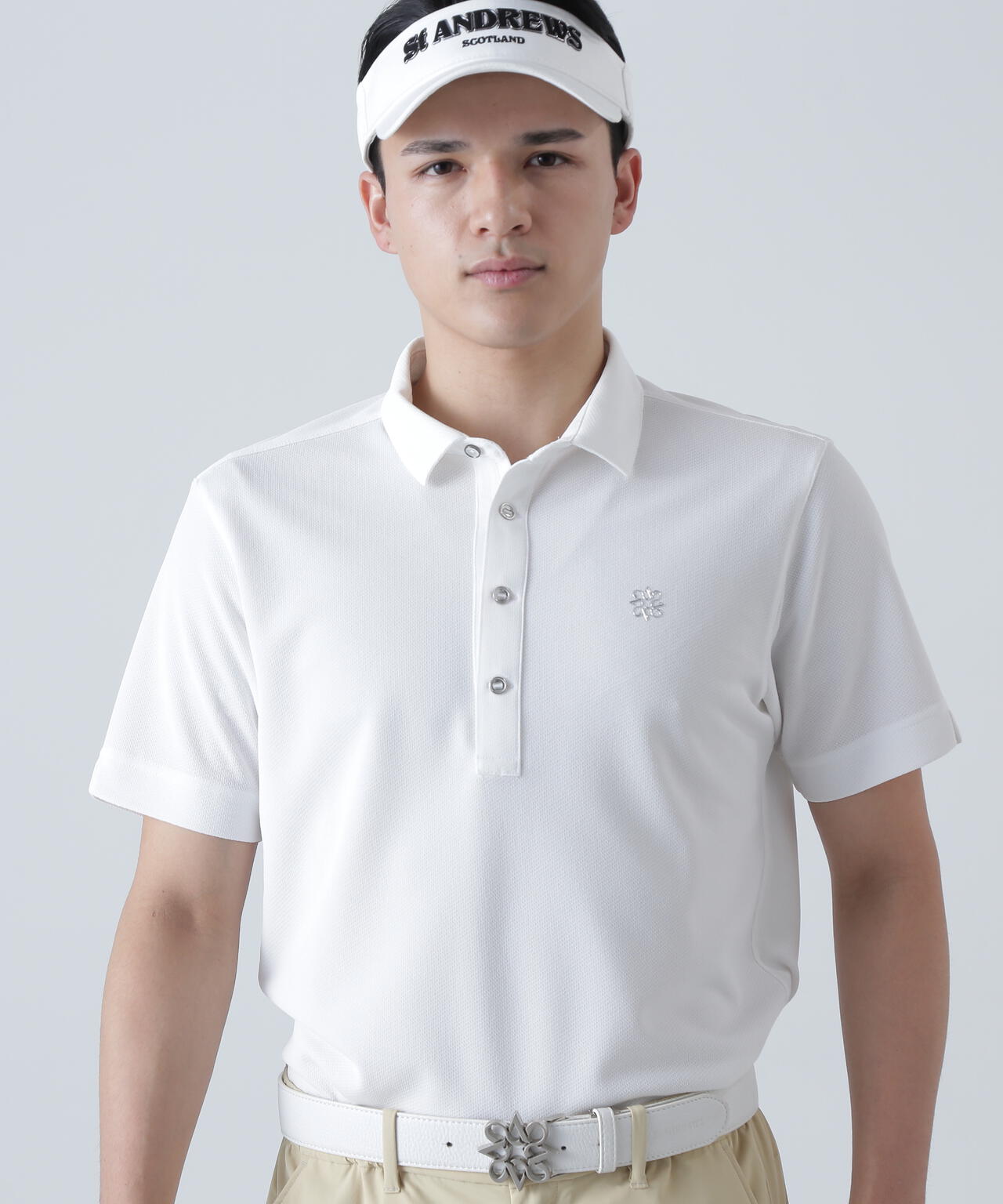 カチオンレトロバーズアイ鹿の子半袖シャツ (MENS)