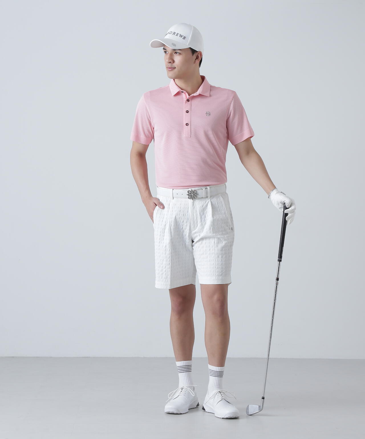 カチオンレトロバーズアイ鹿の子半袖シャツ (MENS)