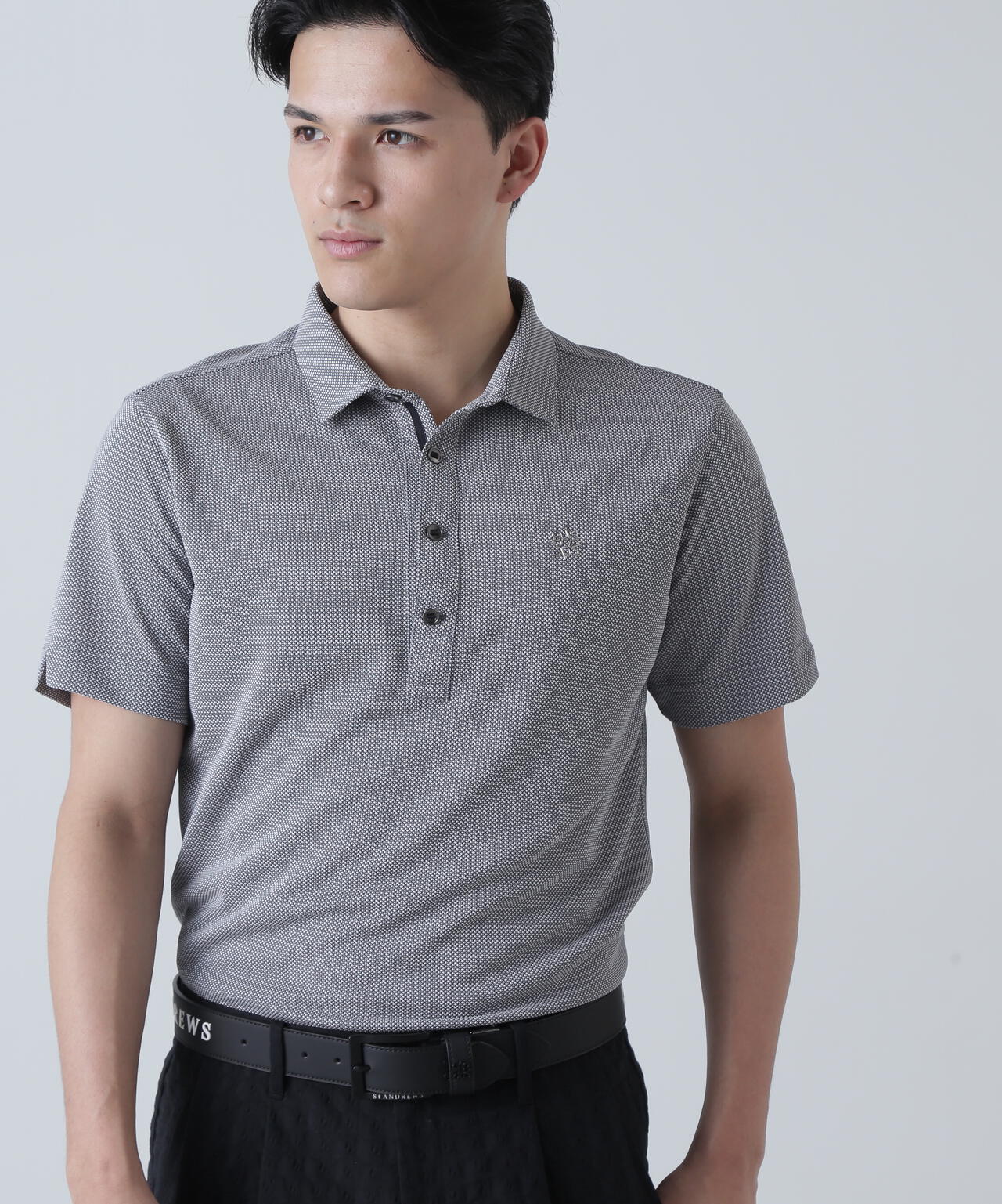 カチオンレトロバーズアイ鹿の子半袖シャツ (MENS)