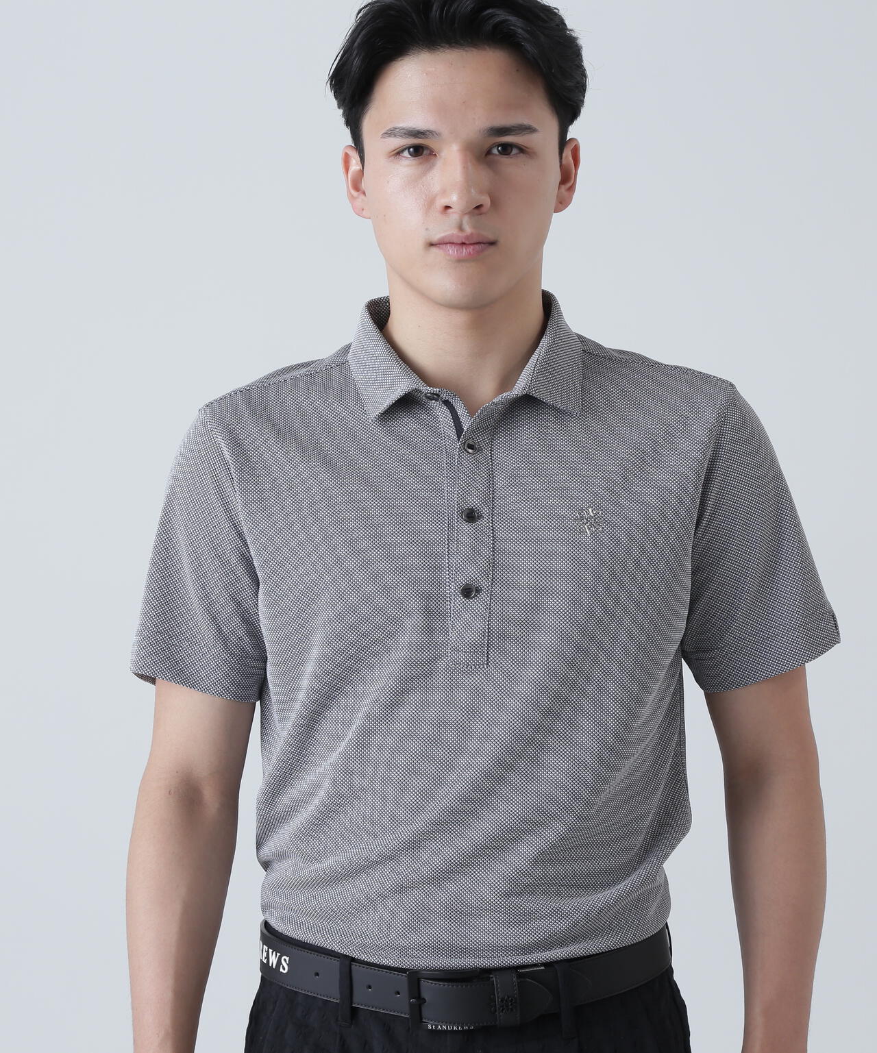 カチオンレトロバーズアイ鹿の子半袖シャツ (MENS)