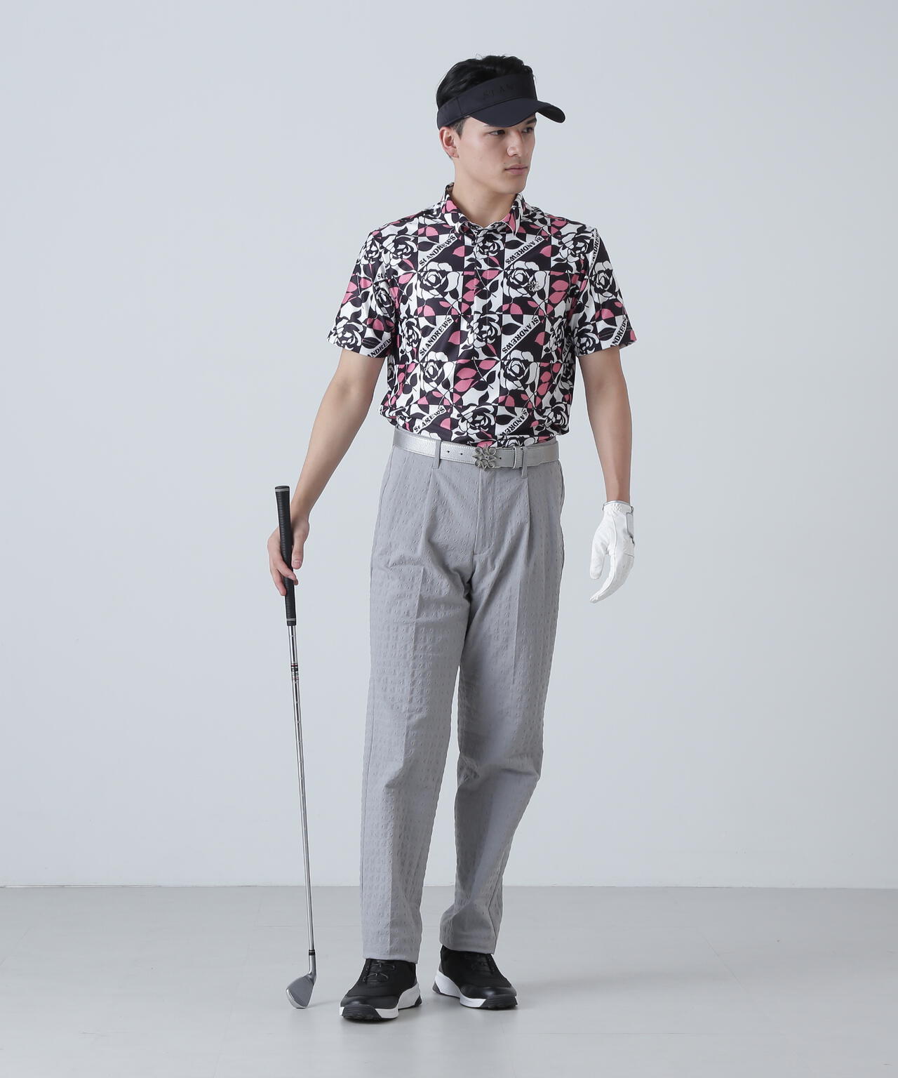 トリコットメッシュボニースコットランドプリント半袖シャツ (MENS)