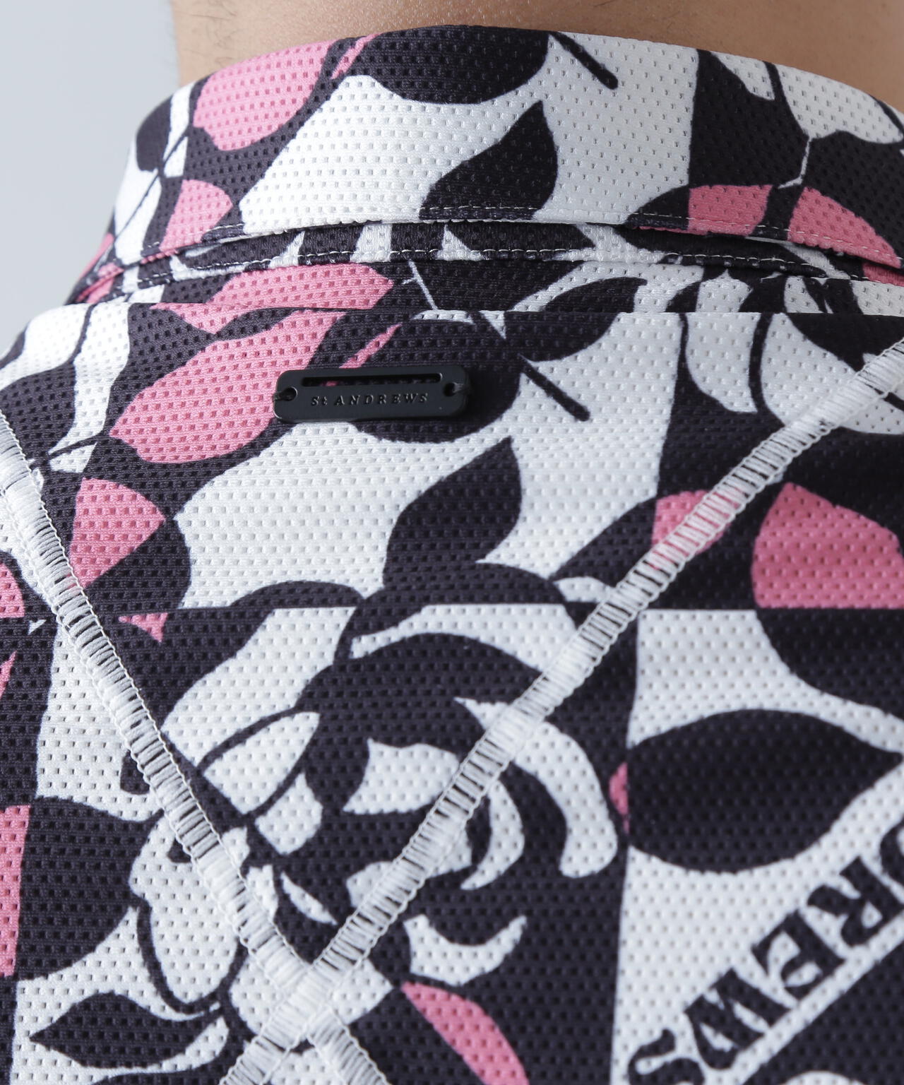 トリコットメッシュボニースコットランドプリント半袖シャツ (MENS)