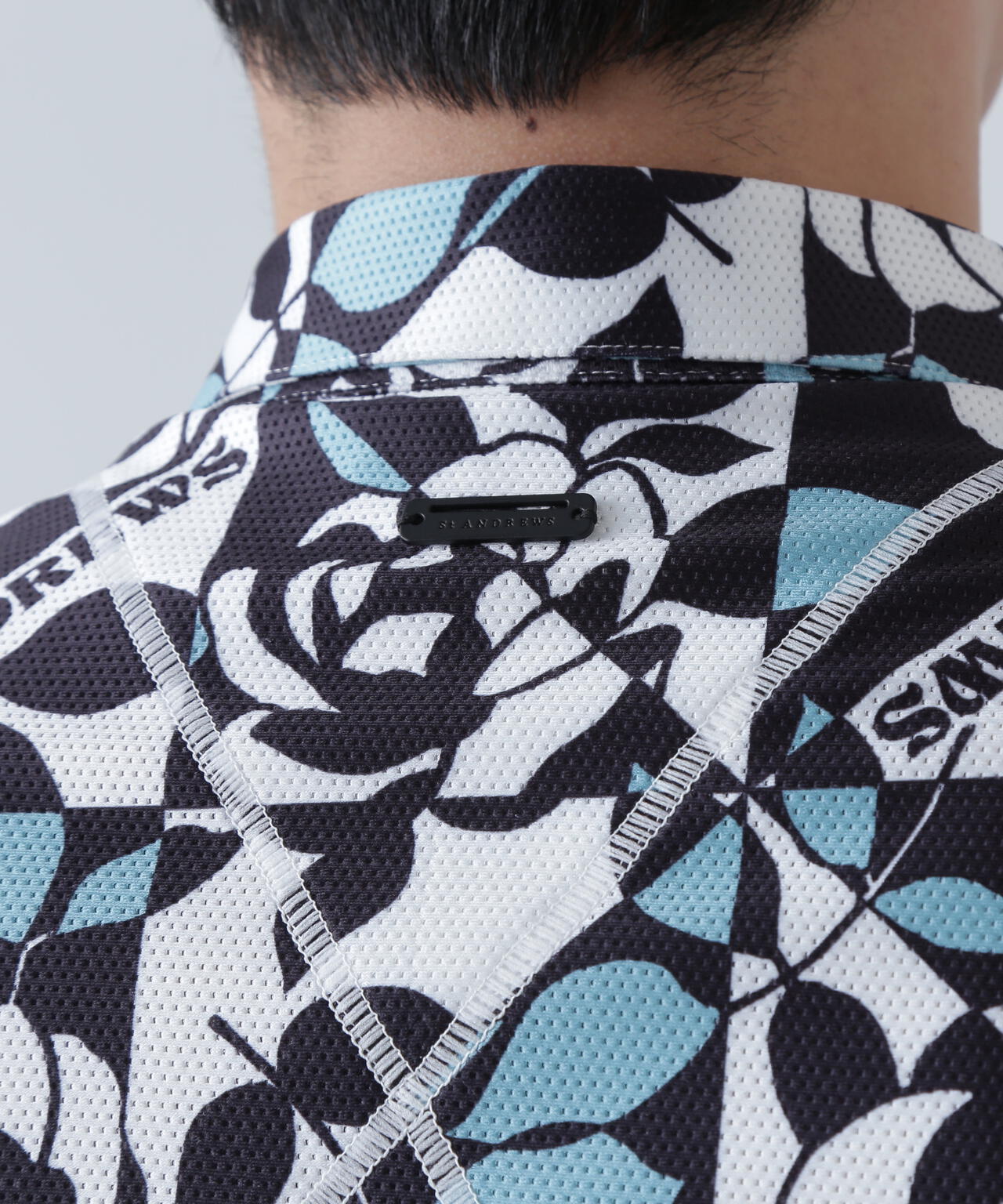 トリコットメッシュボニースコットランドプリント半袖シャツ (MENS)