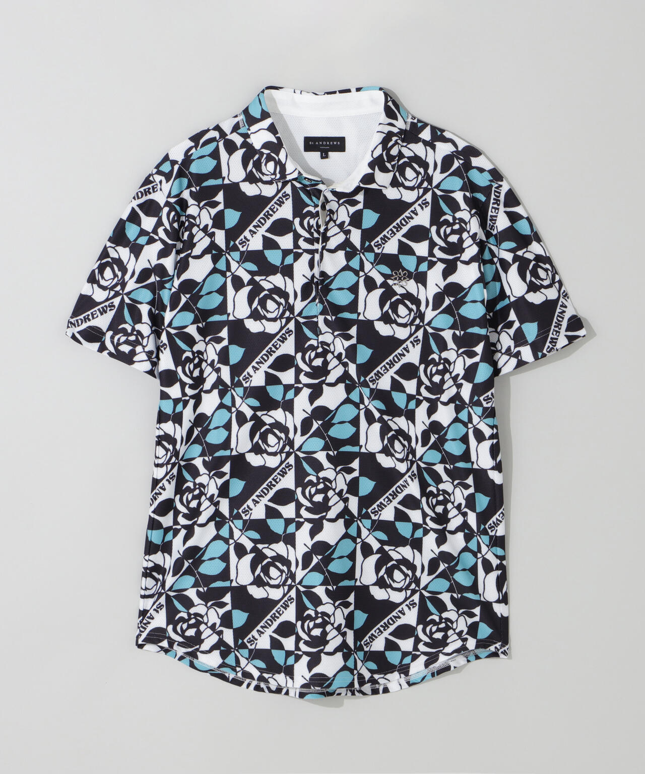 トリコットメッシュボニースコットランドプリント半袖シャツ (MENS)