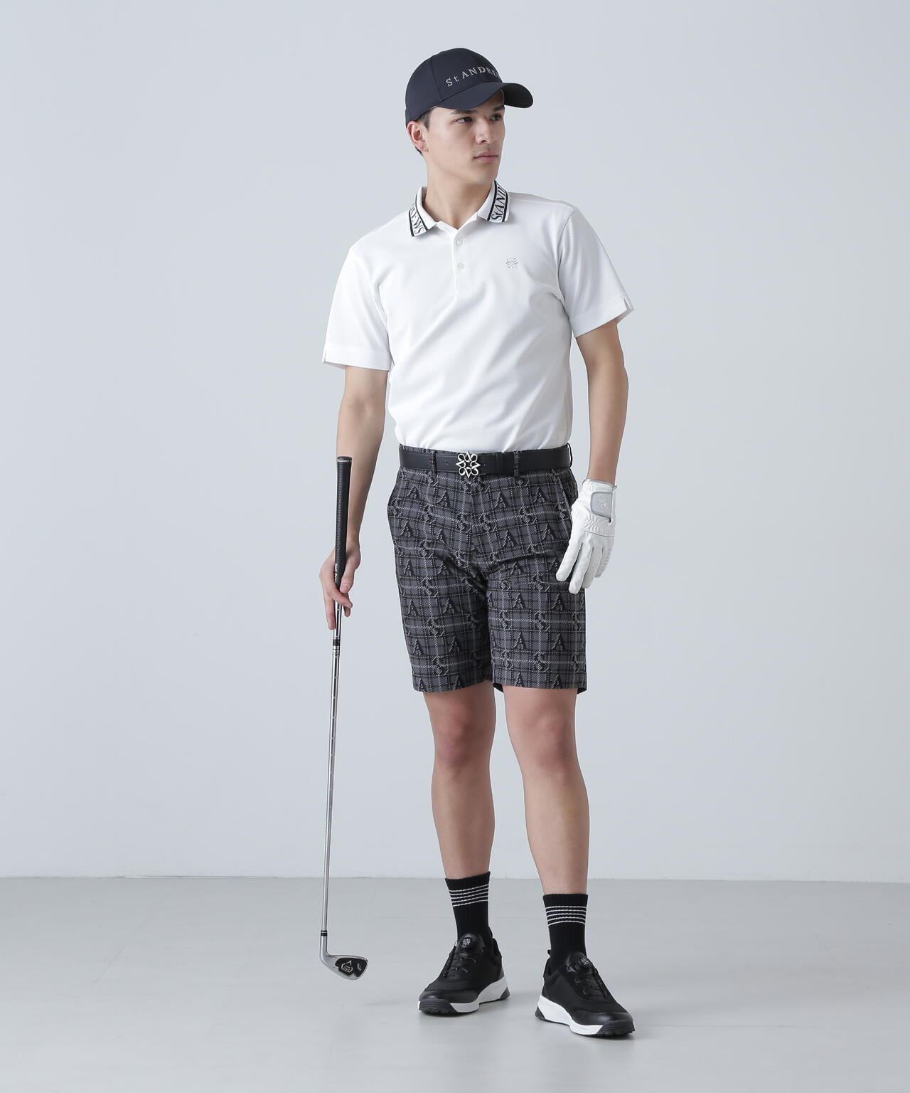 TEXBRIDシャドーボーダーカノコ半袖ポロシャツ (MENS)