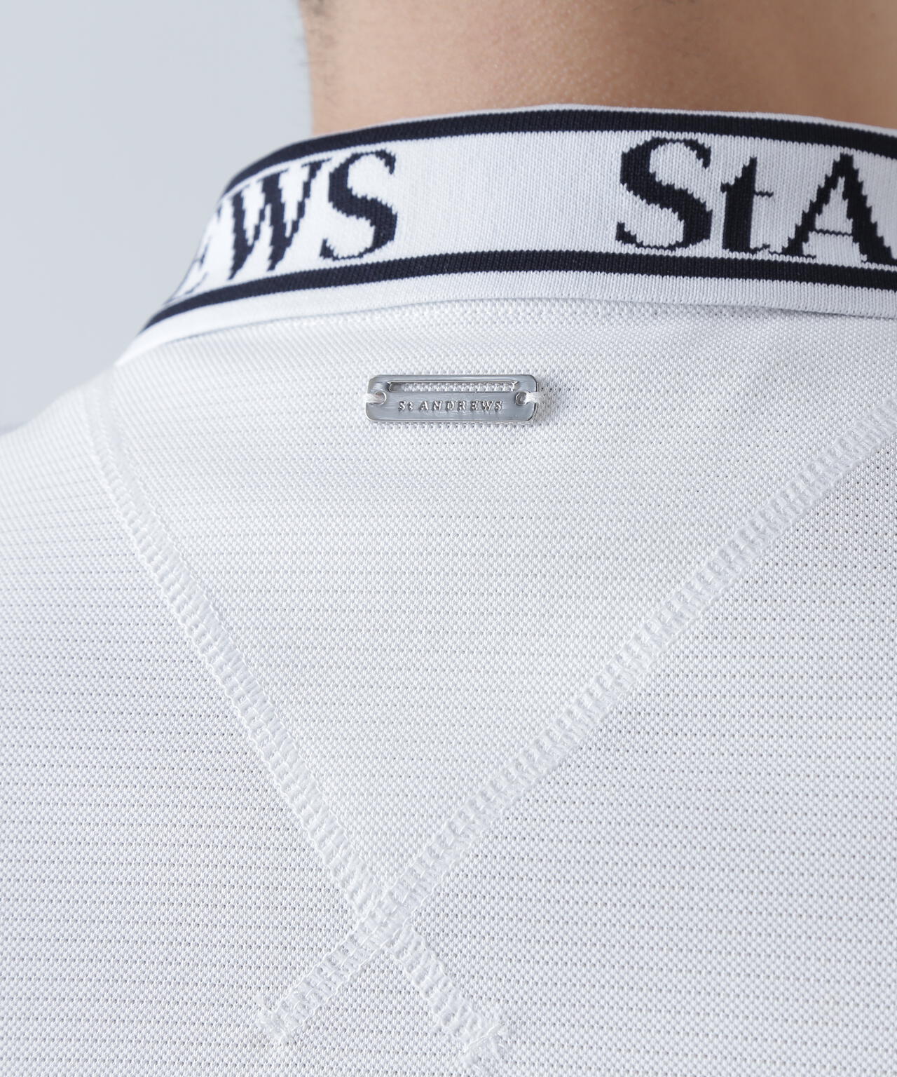 TEXBRIDシャドーボーダーカノコ半袖ポロシャツ (MENS)