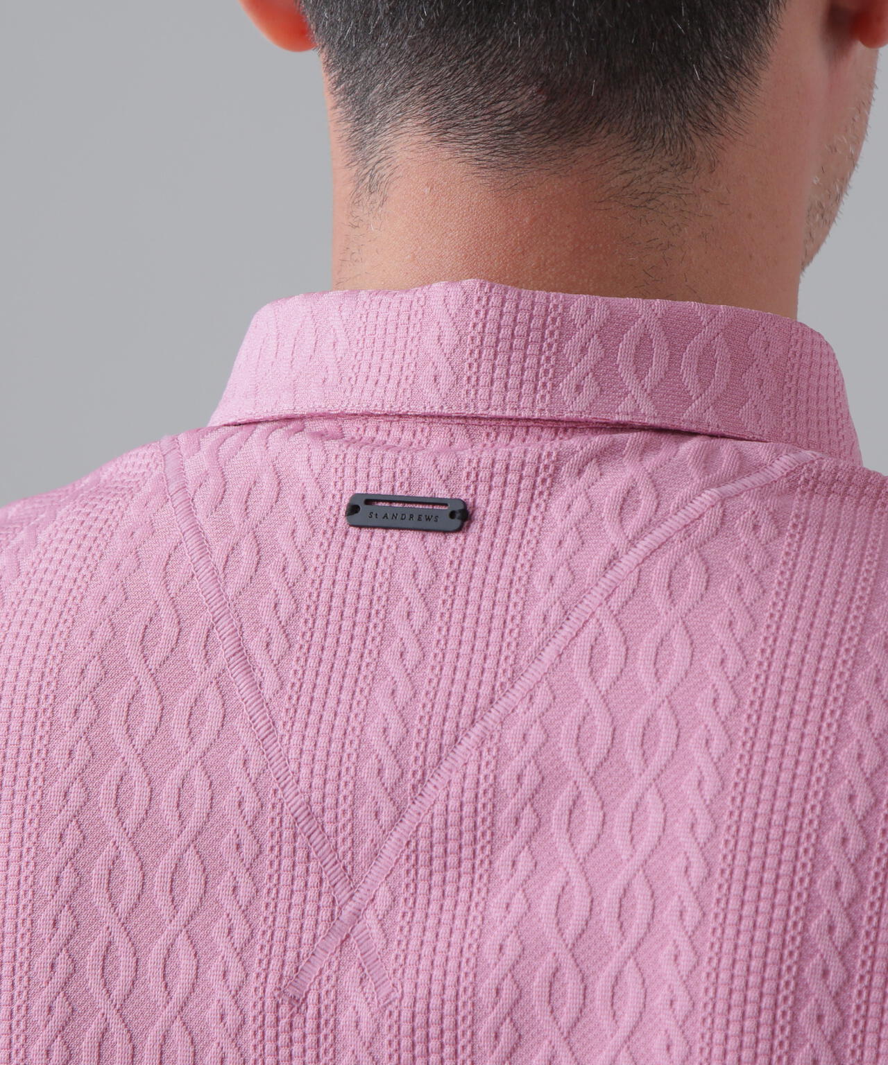 縄柄リンクス半袖シャツ (MENS)