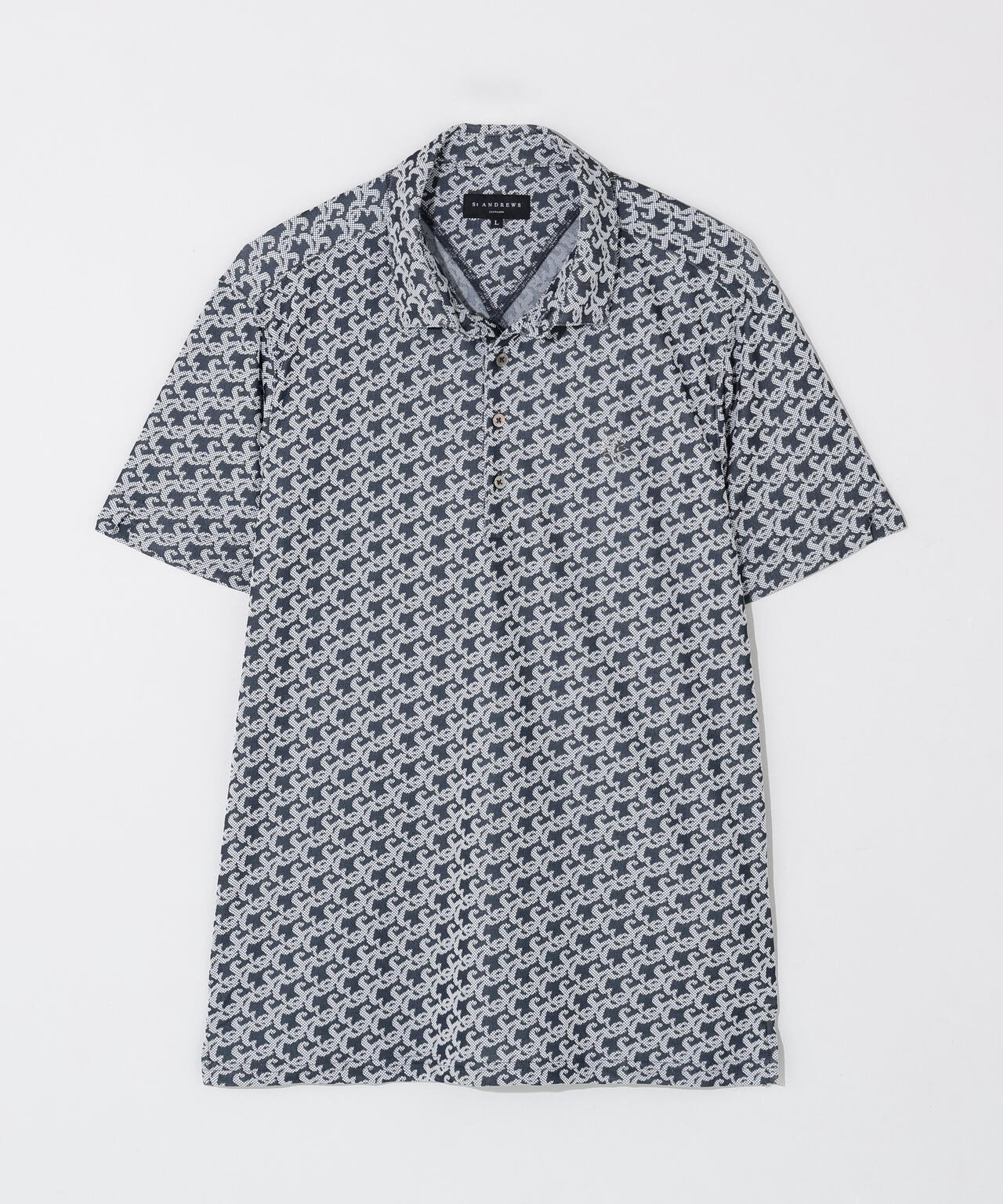 SAロゴトッドジャガード半袖シャツ (MENS)