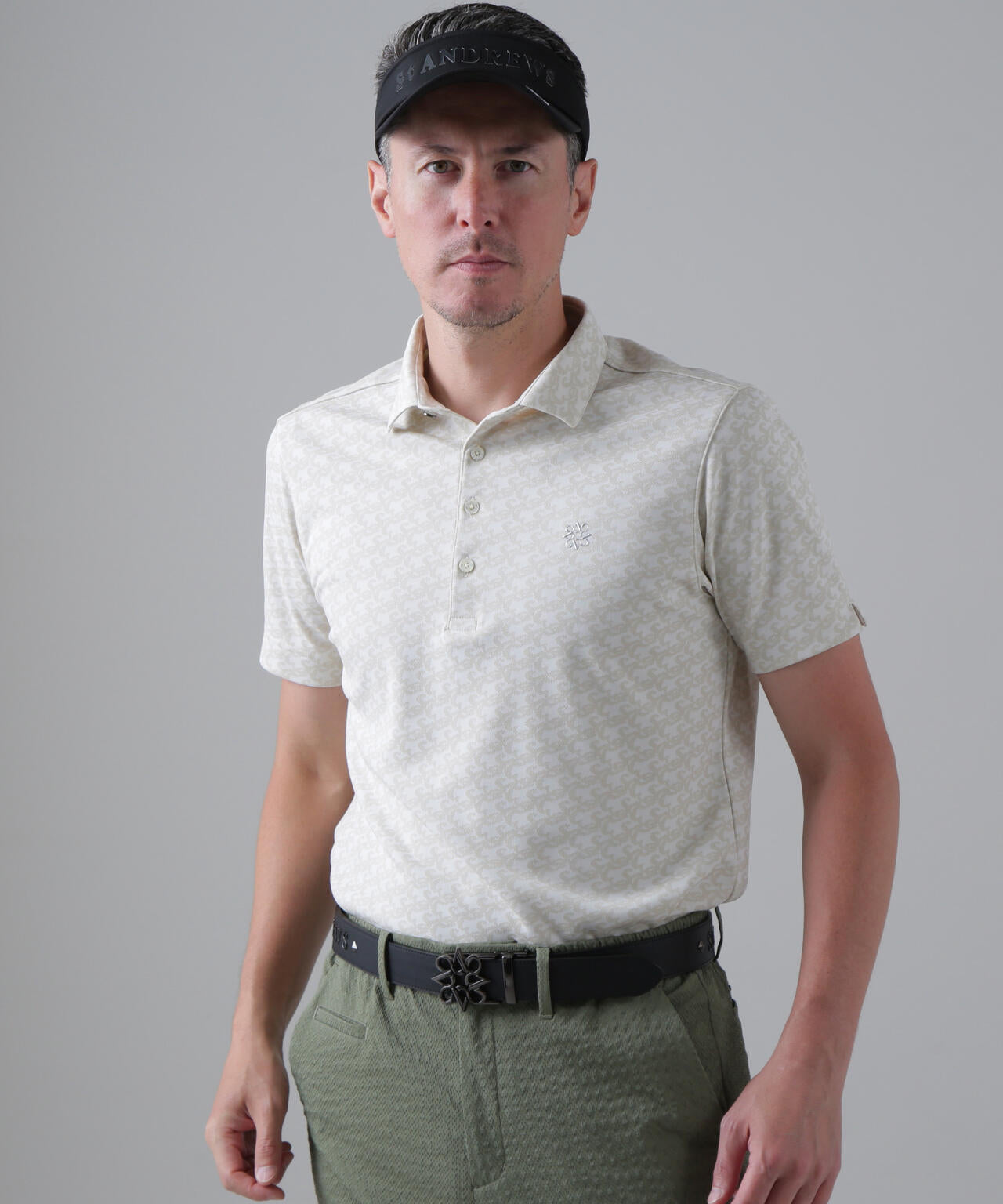 SAロゴトッドジャガード半袖シャツ (MENS)