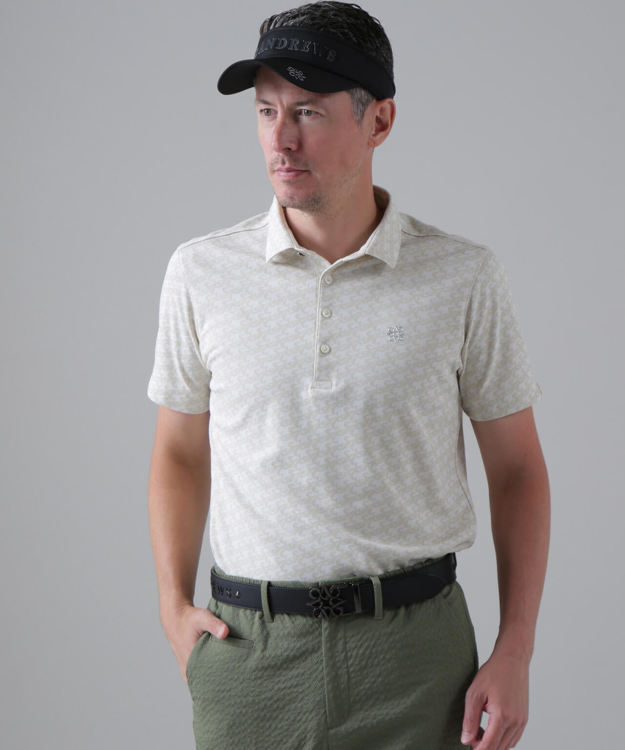 SAロゴトッドジャガード半袖シャツ (MENS)