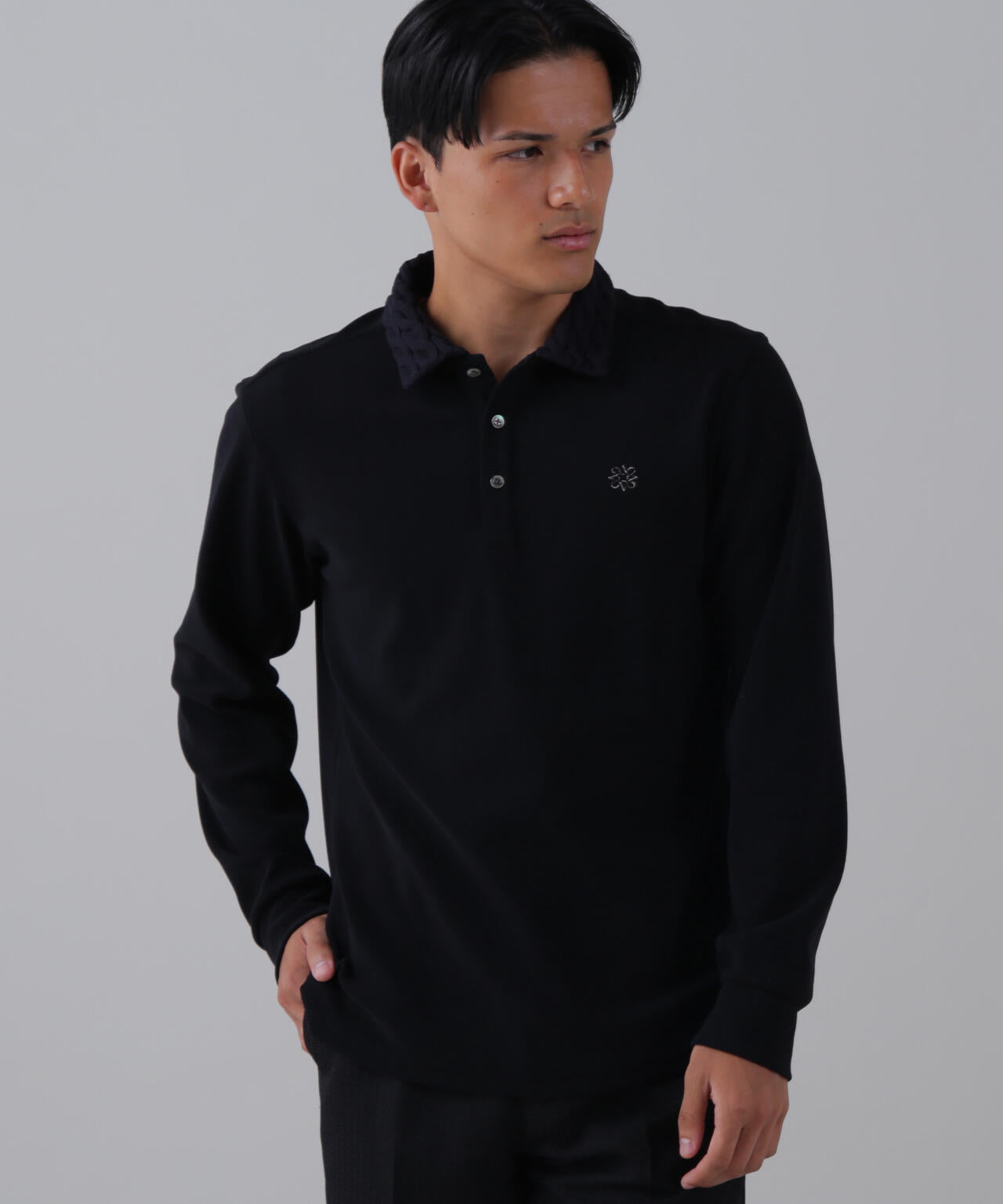 パイル長袖ポロシャツ (MENS)