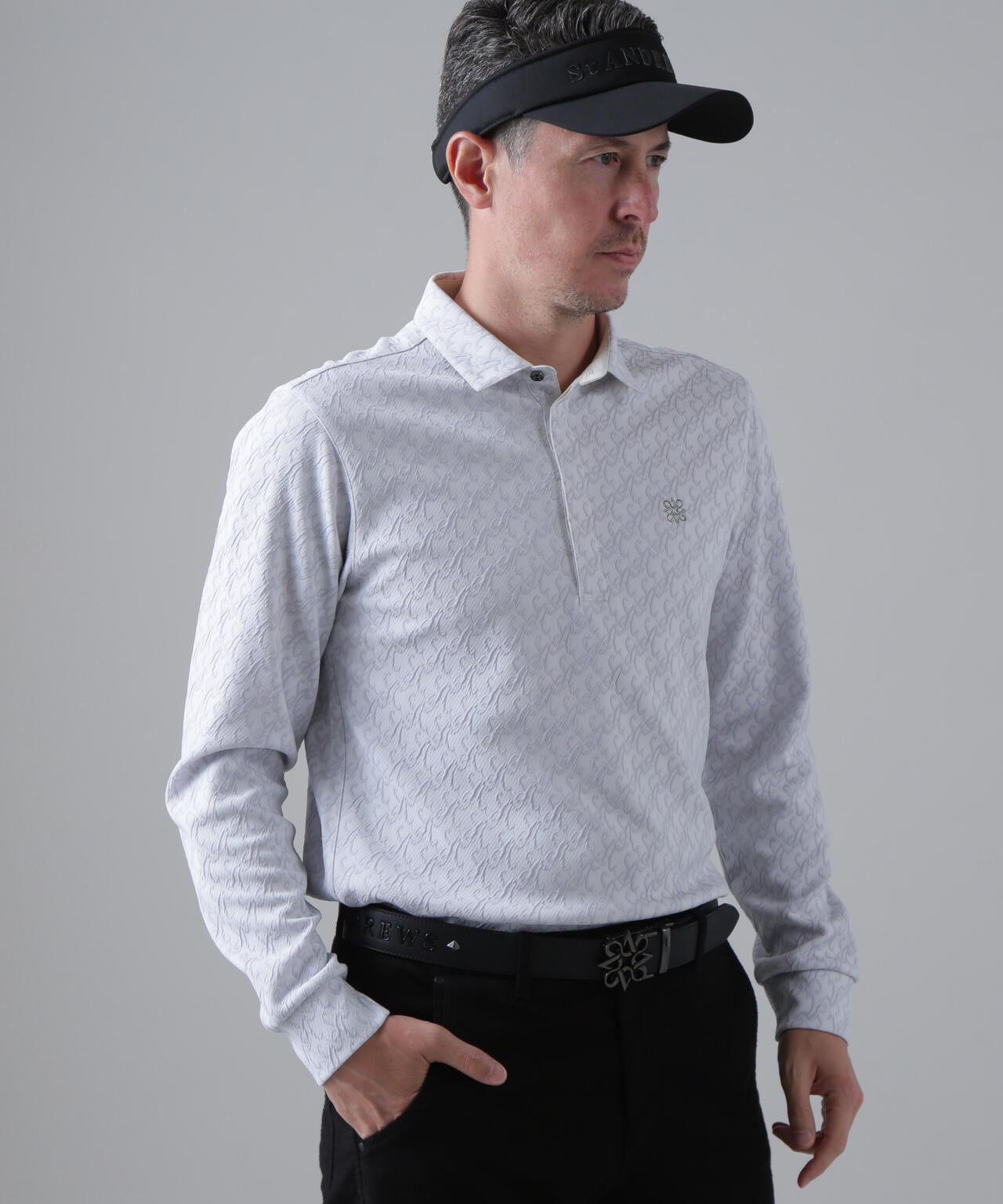 SAロゴふくれジャガード長袖シャツ (MENS)