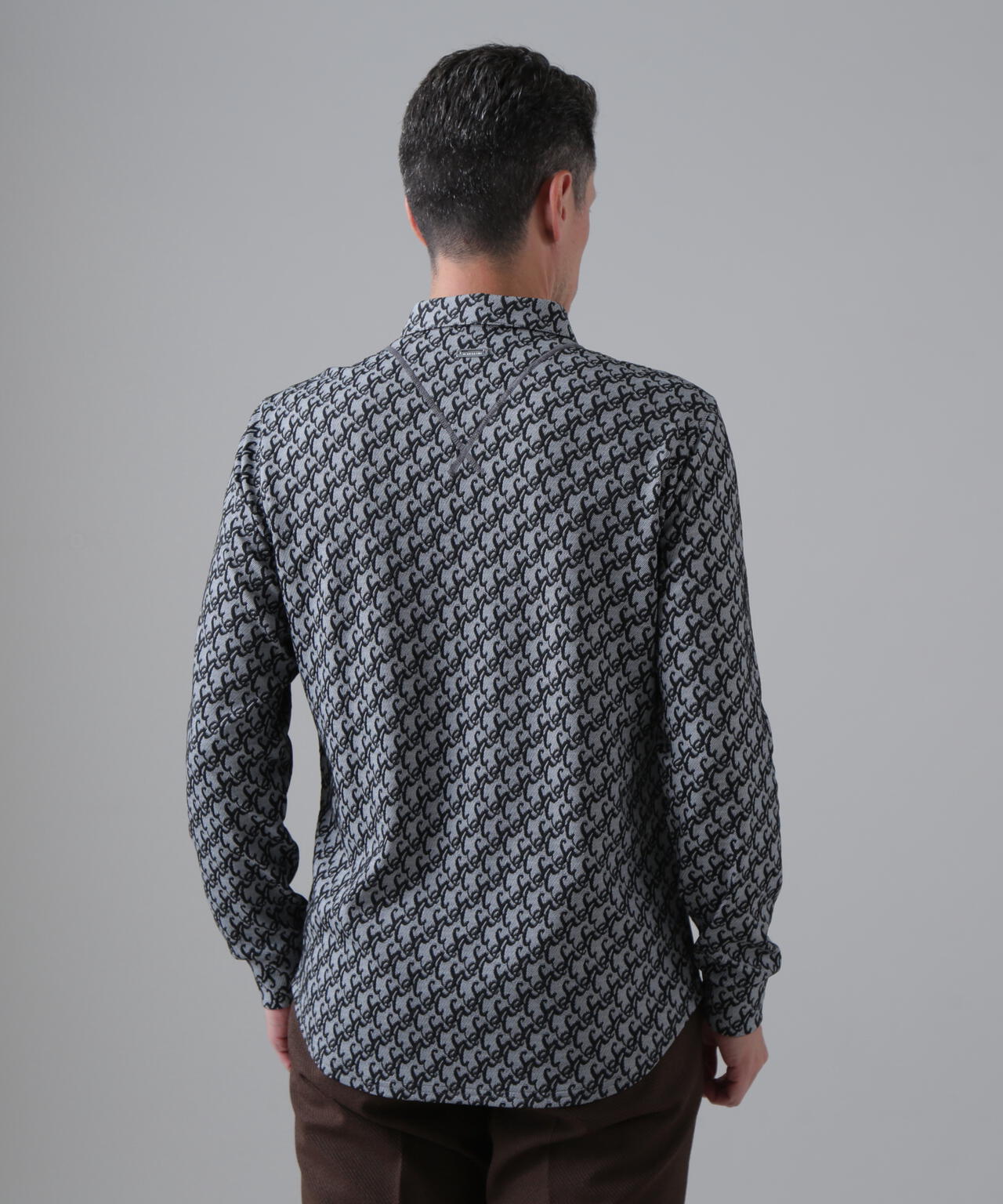 SAロゴふくれジャガード長袖シャツ (MENS)