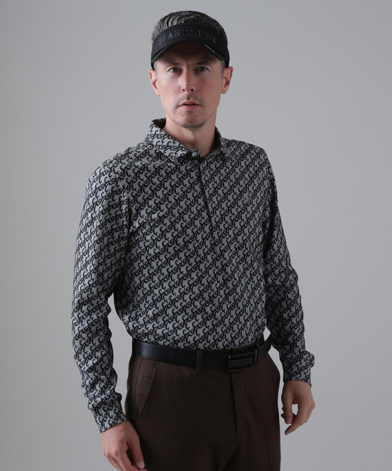 SAロゴふくれジャガード長袖シャツ (MENS)