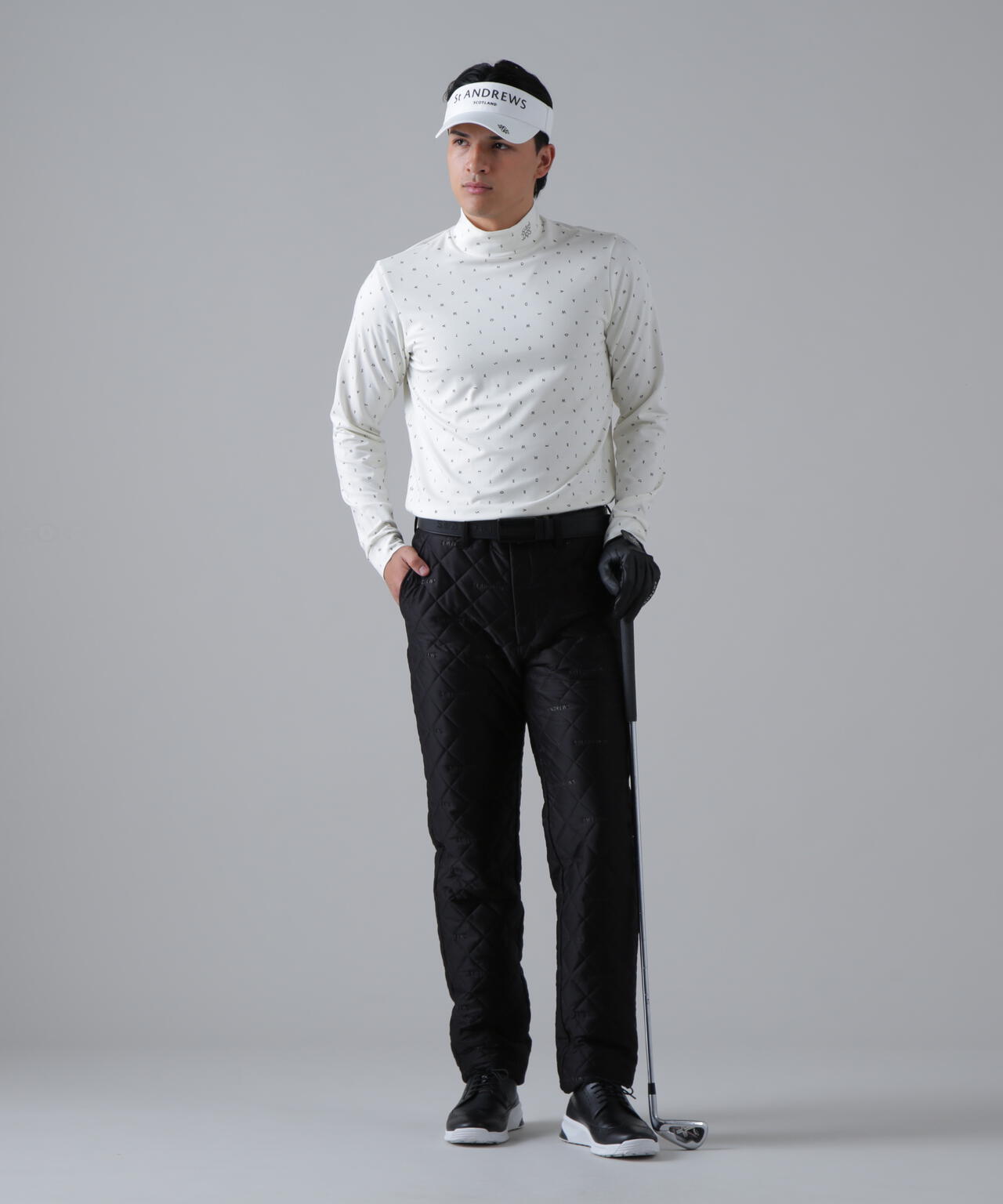 ソリストヒートミニロゴプリント長袖ハイネックカットソー (MENS)