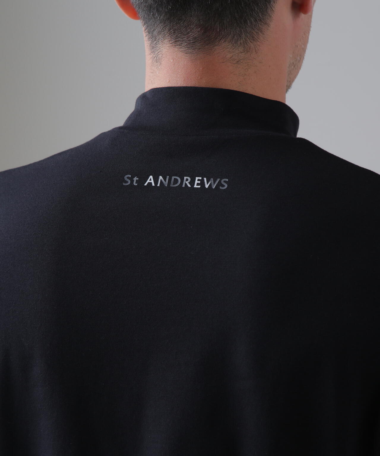 ベア天竺長袖ハイネックカットソー (MENS)