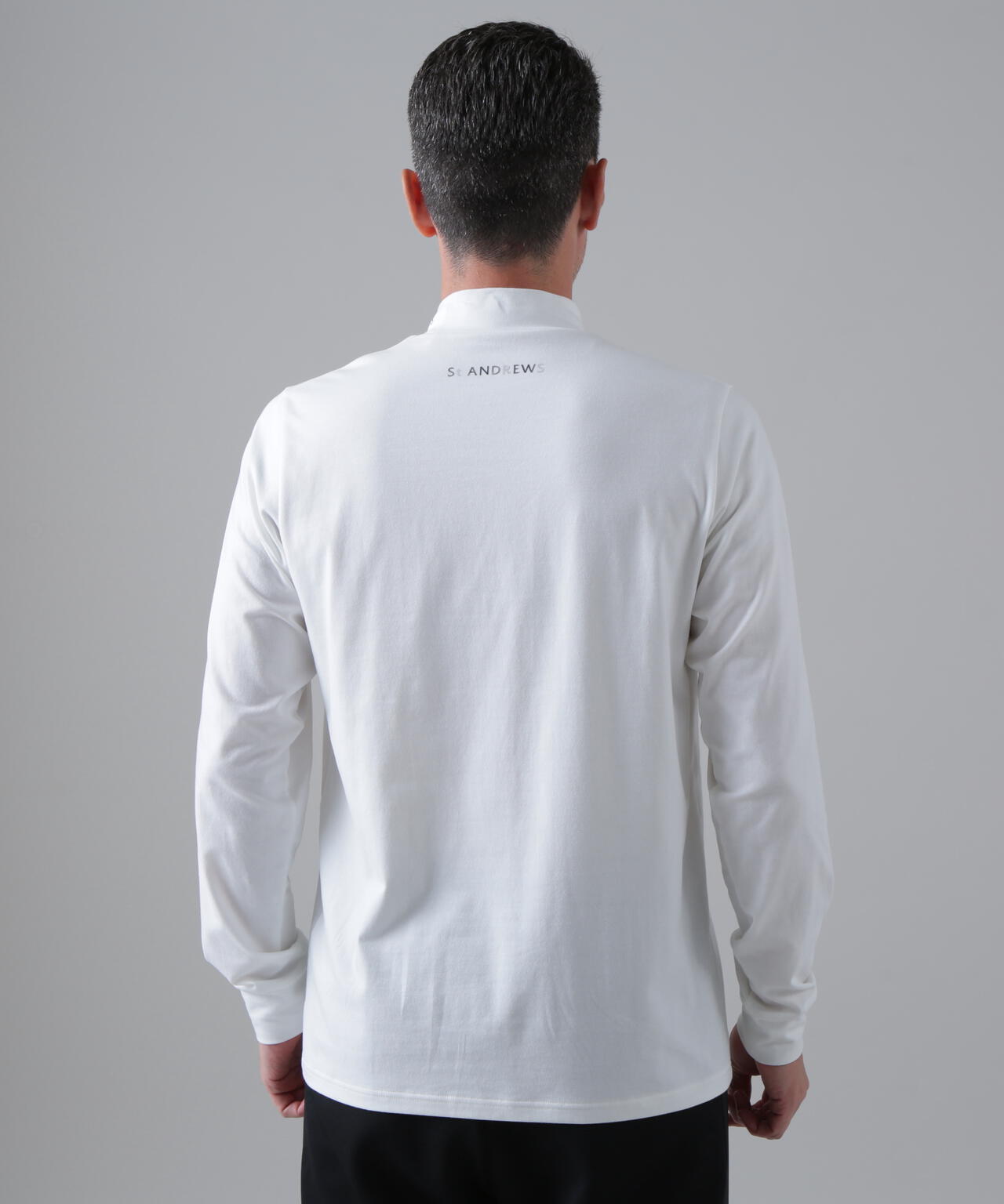 ベア天竺長袖ハイネックカットソー (MENS)