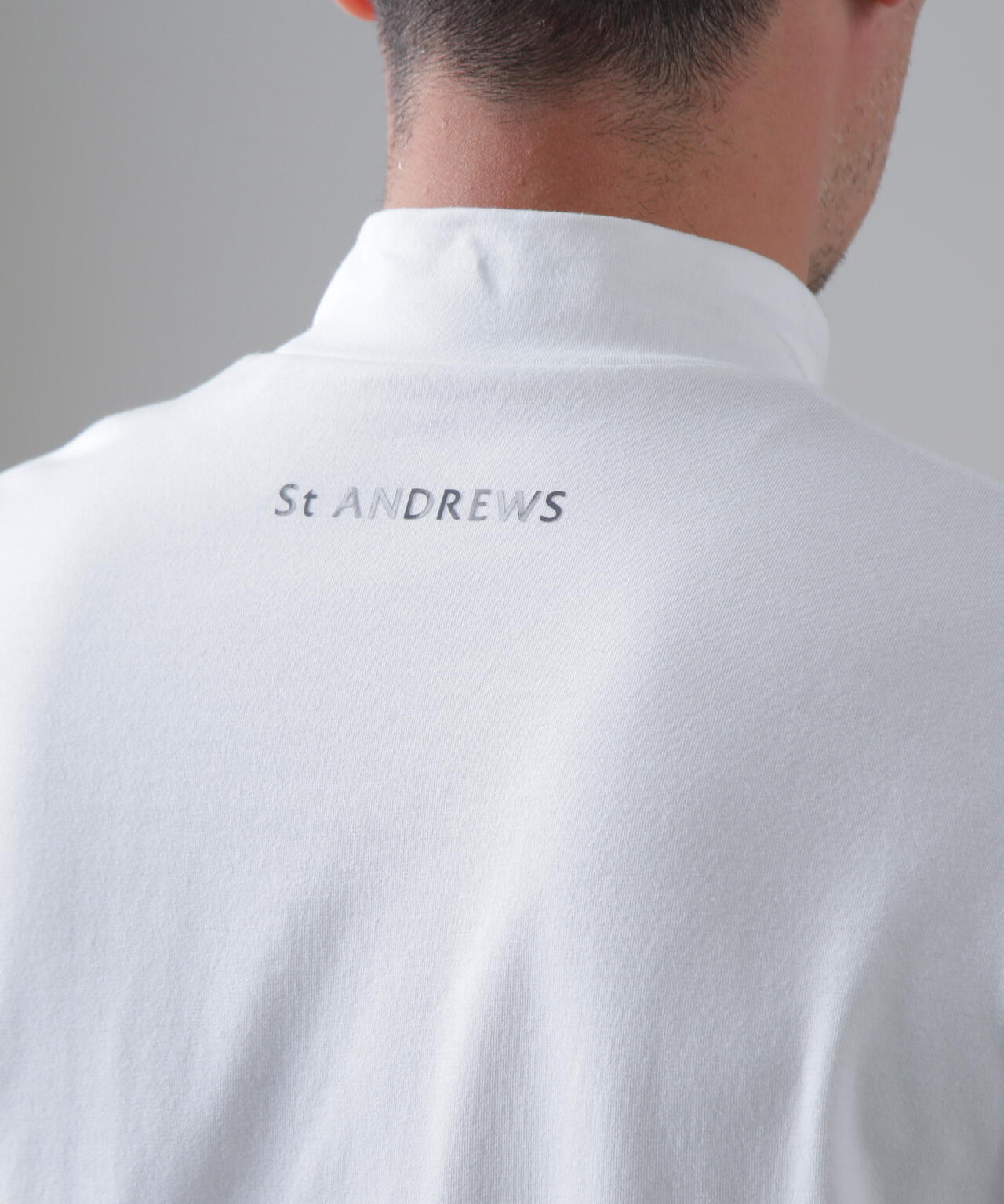 ベア天竺長袖ハイネックカットソー (MENS)