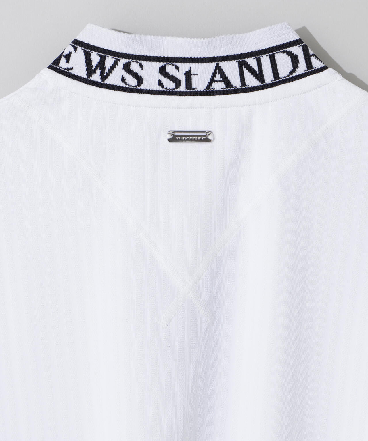 ベアサッカージャガード半袖ハーフジップアップカットソー (MENS)