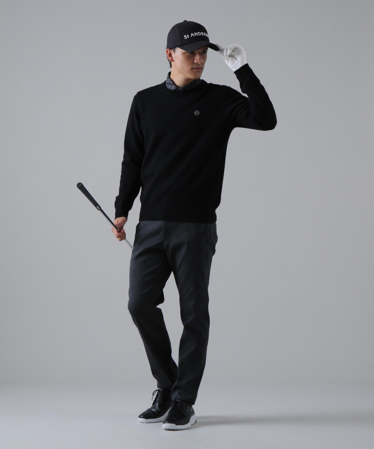 9G天竺 クルーネックニットプルオーバー (MENS)