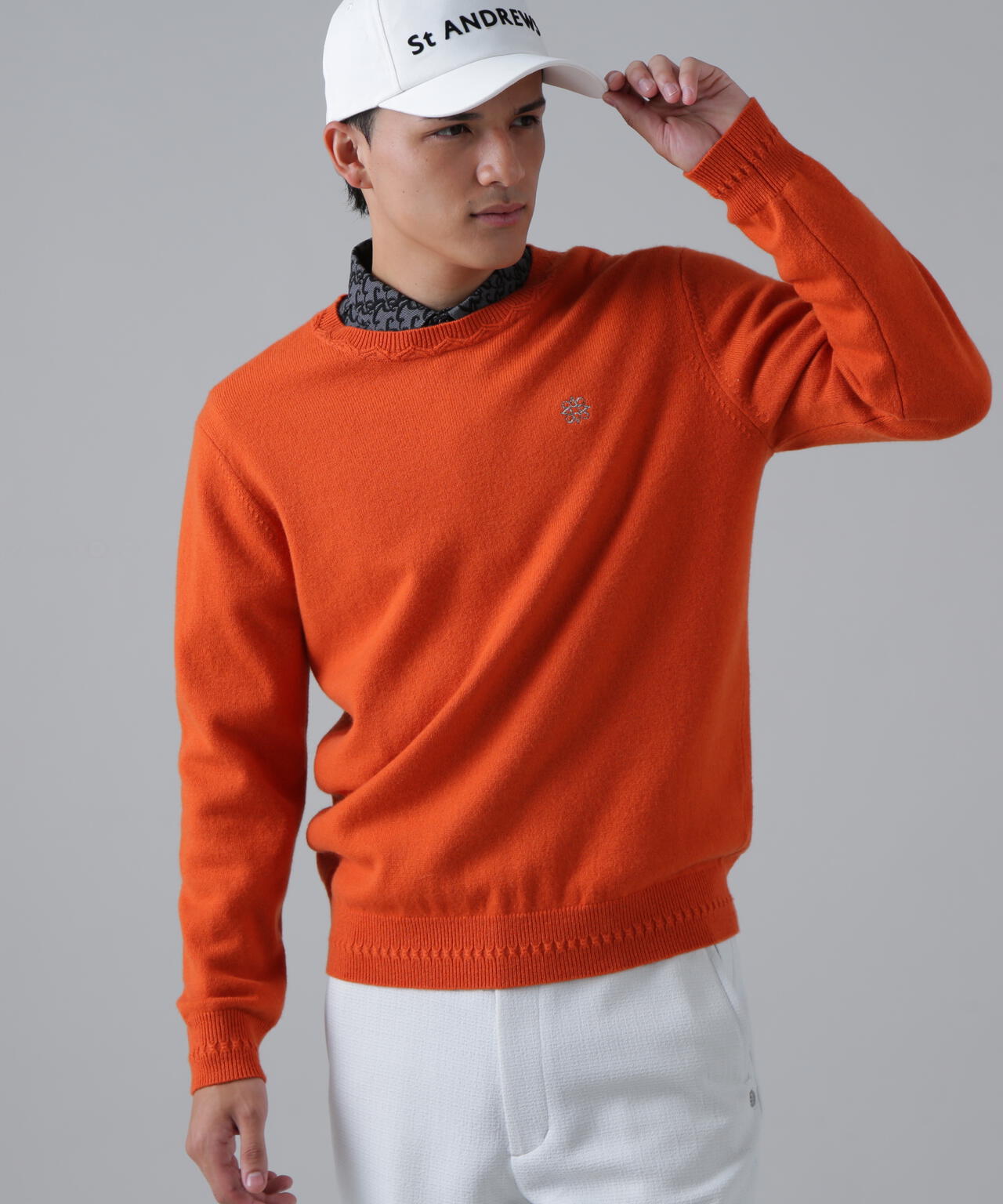 9G天竺 クルーネックニットプルオーバー (MENS)