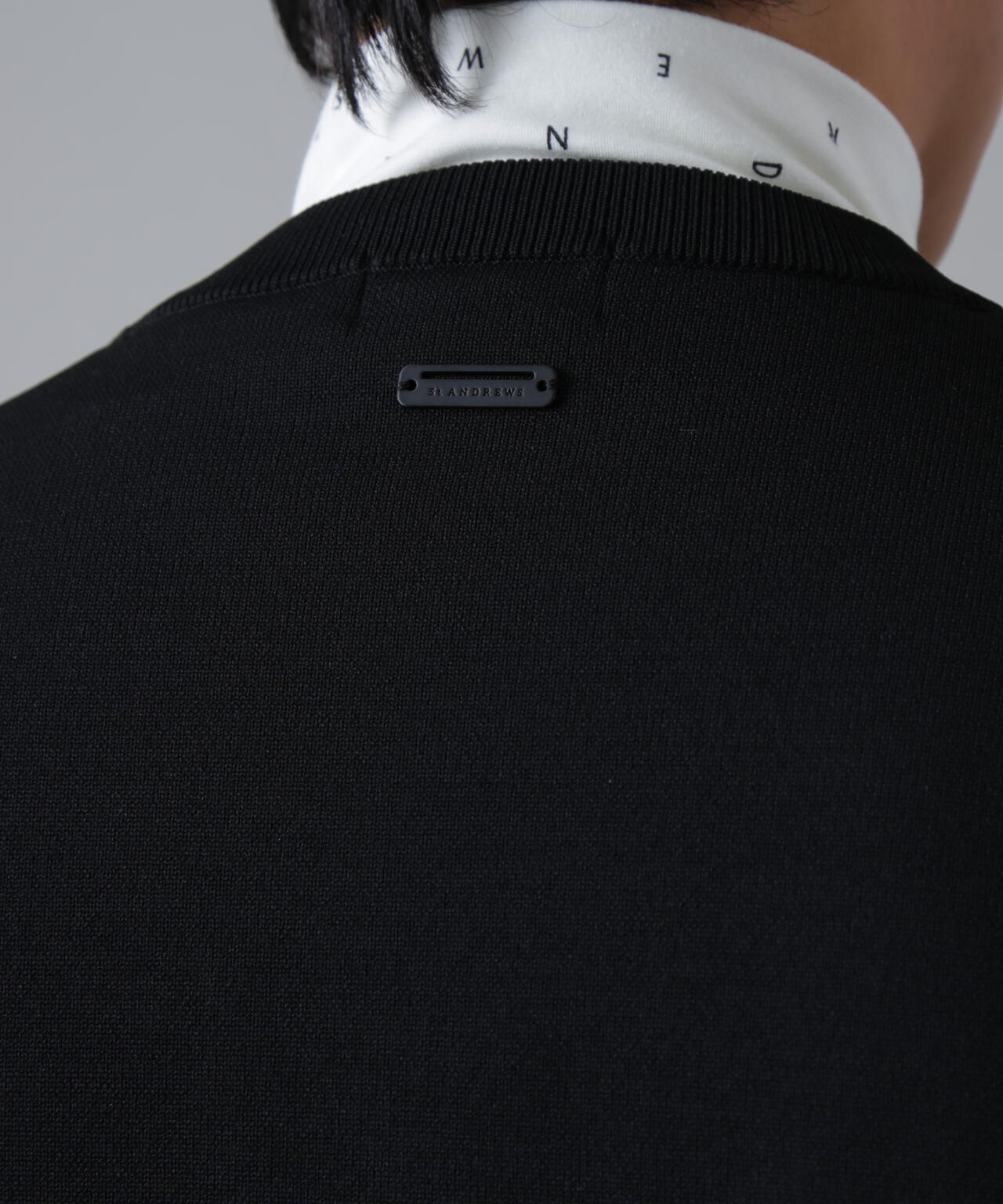 12G天竺×リンクス裏地付きクルーネックニットプルオーバー (MENS)