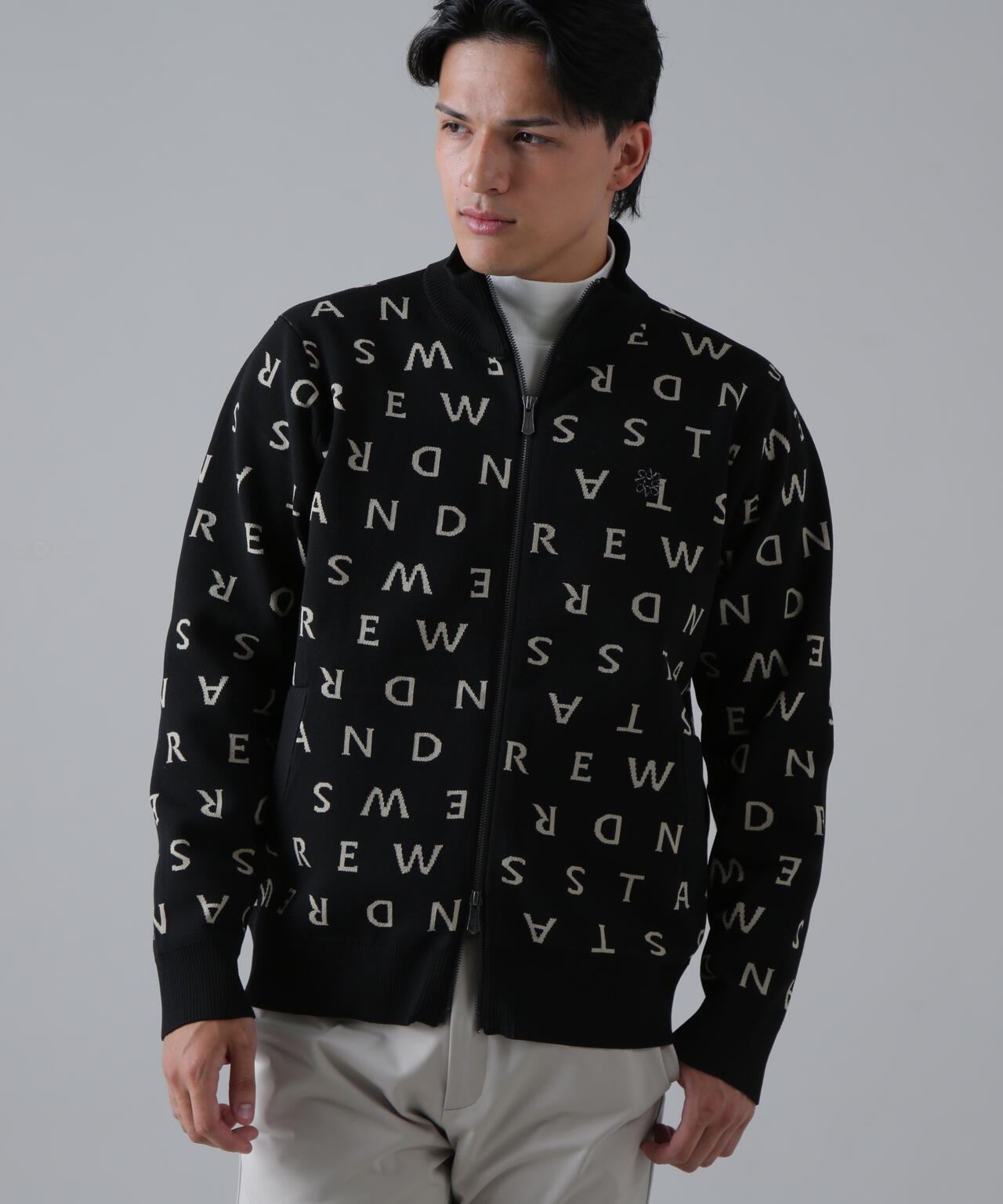 14Gロゴジャガードフルジップニット (MENS)