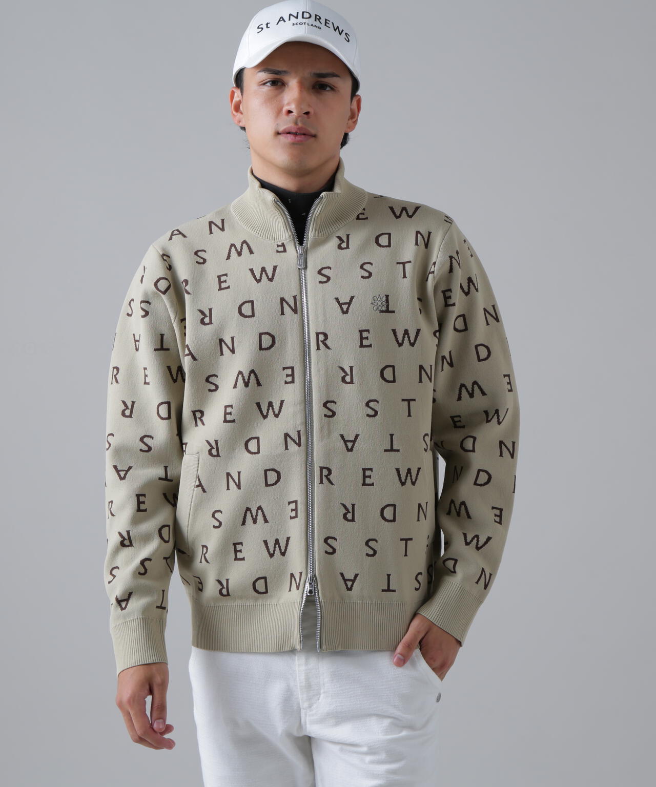 14Gロゴジャガードフルジップニット (MENS)