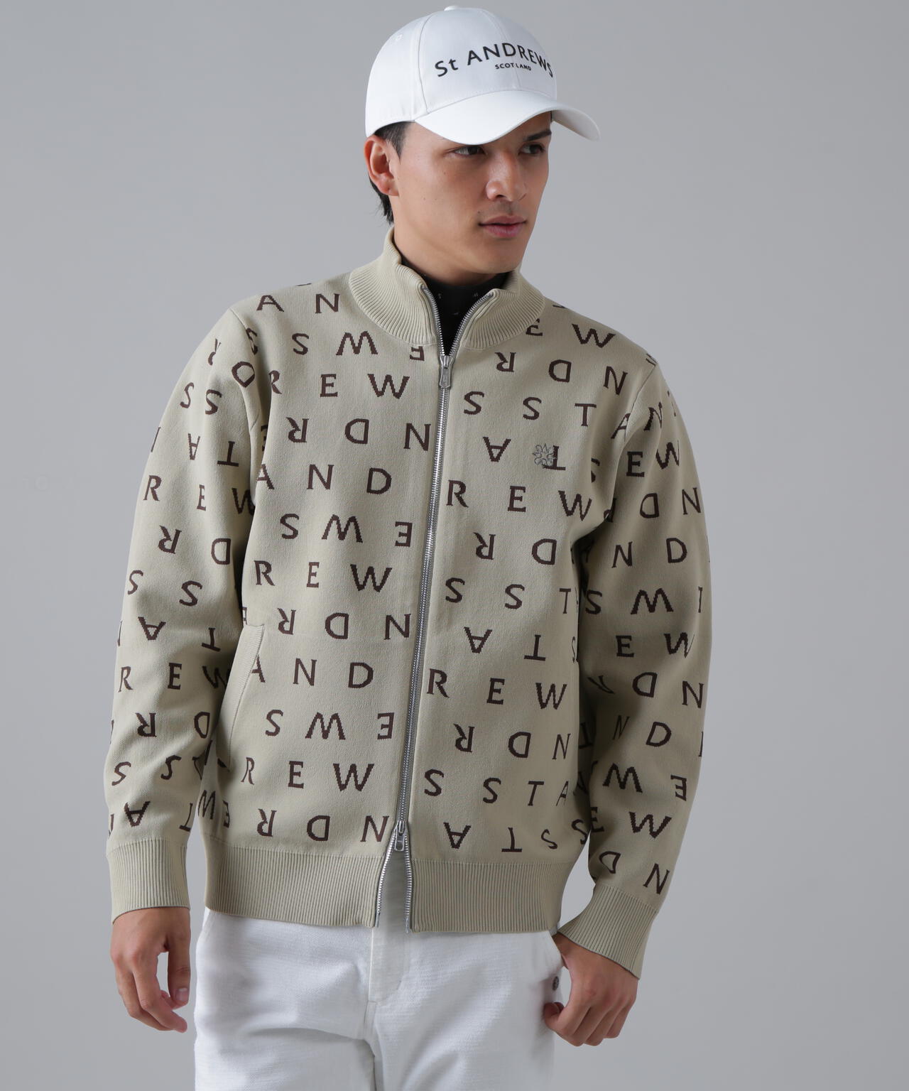 14Gロゴジャガードフルジップニット (MENS)