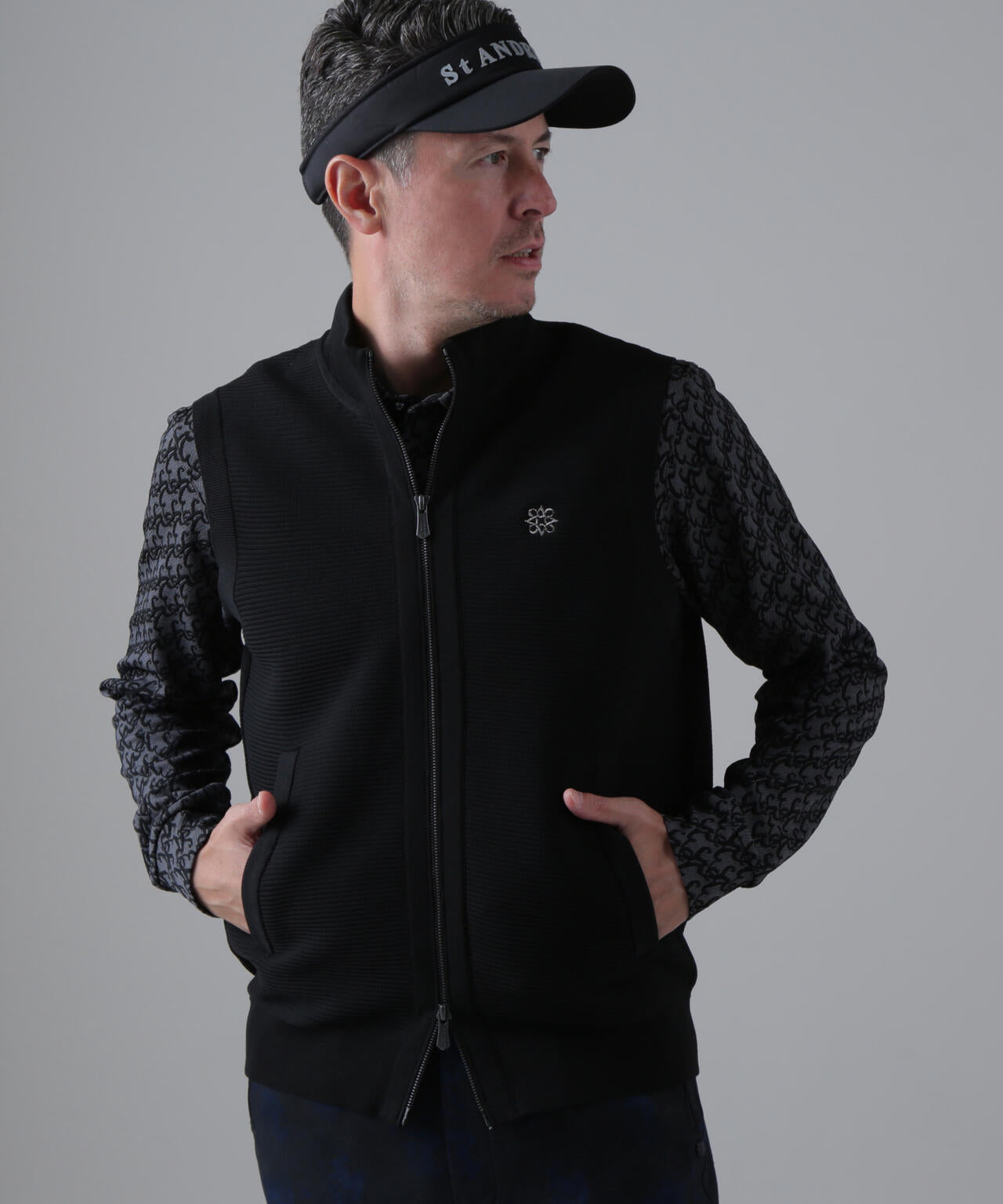 14Gフルジップアップニットベスト (MENS)