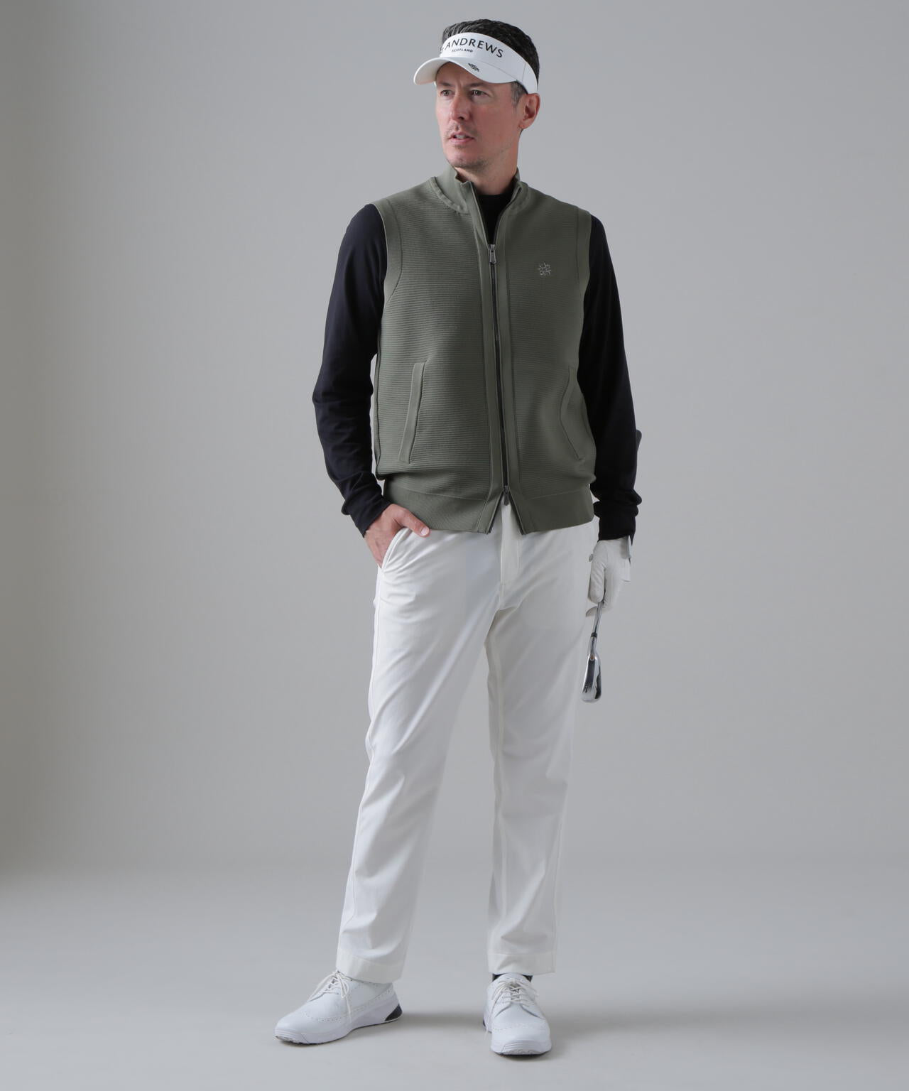 14Gフルジップアップニットベスト (MENS)