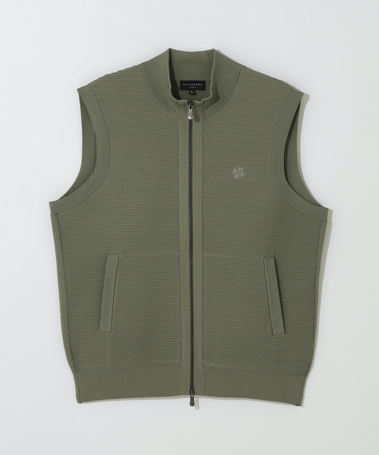 14Gフルジップアップニットベスト (MENS)